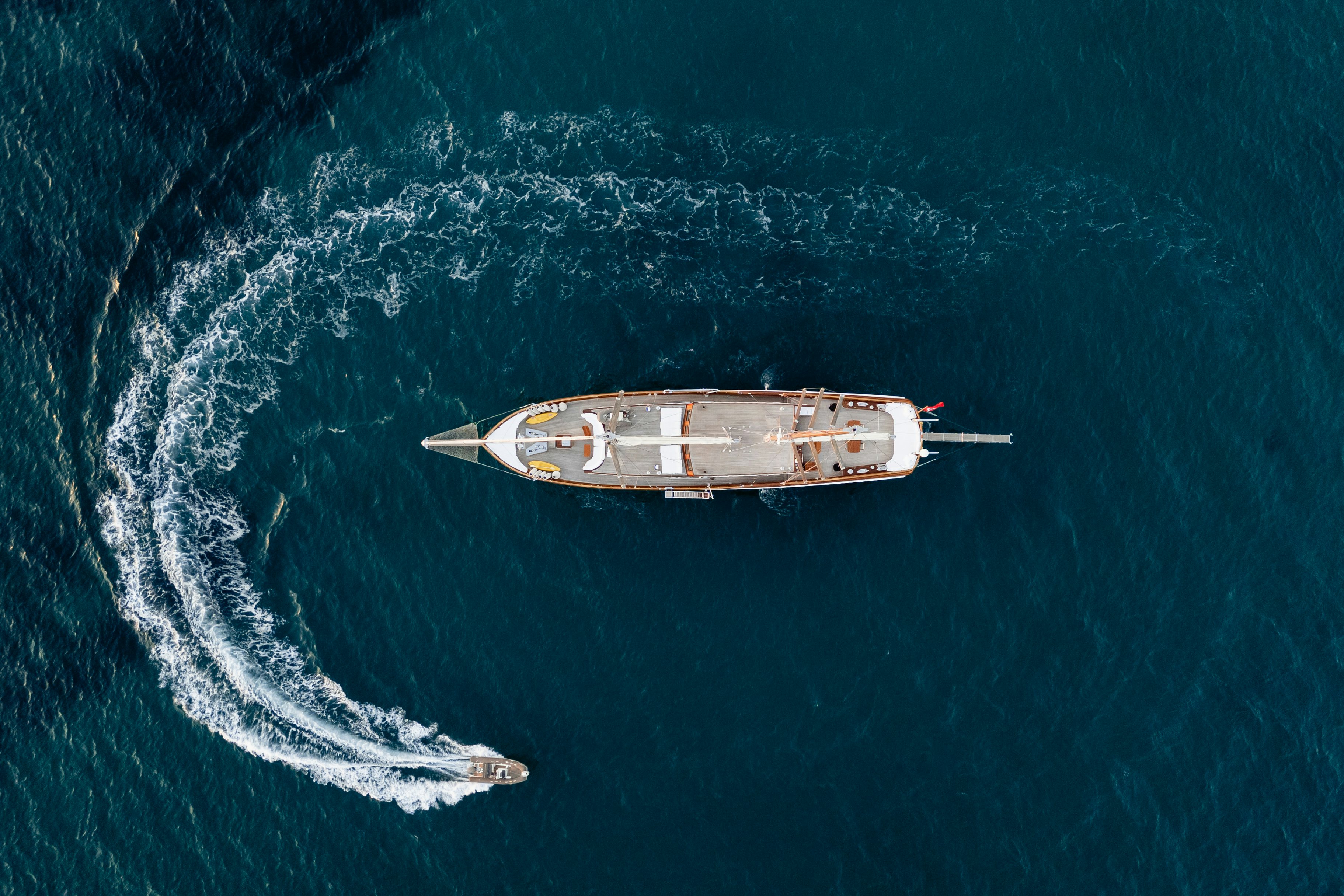 a boat in the water aboard CAKIRYILDIZ Yacht for Sale