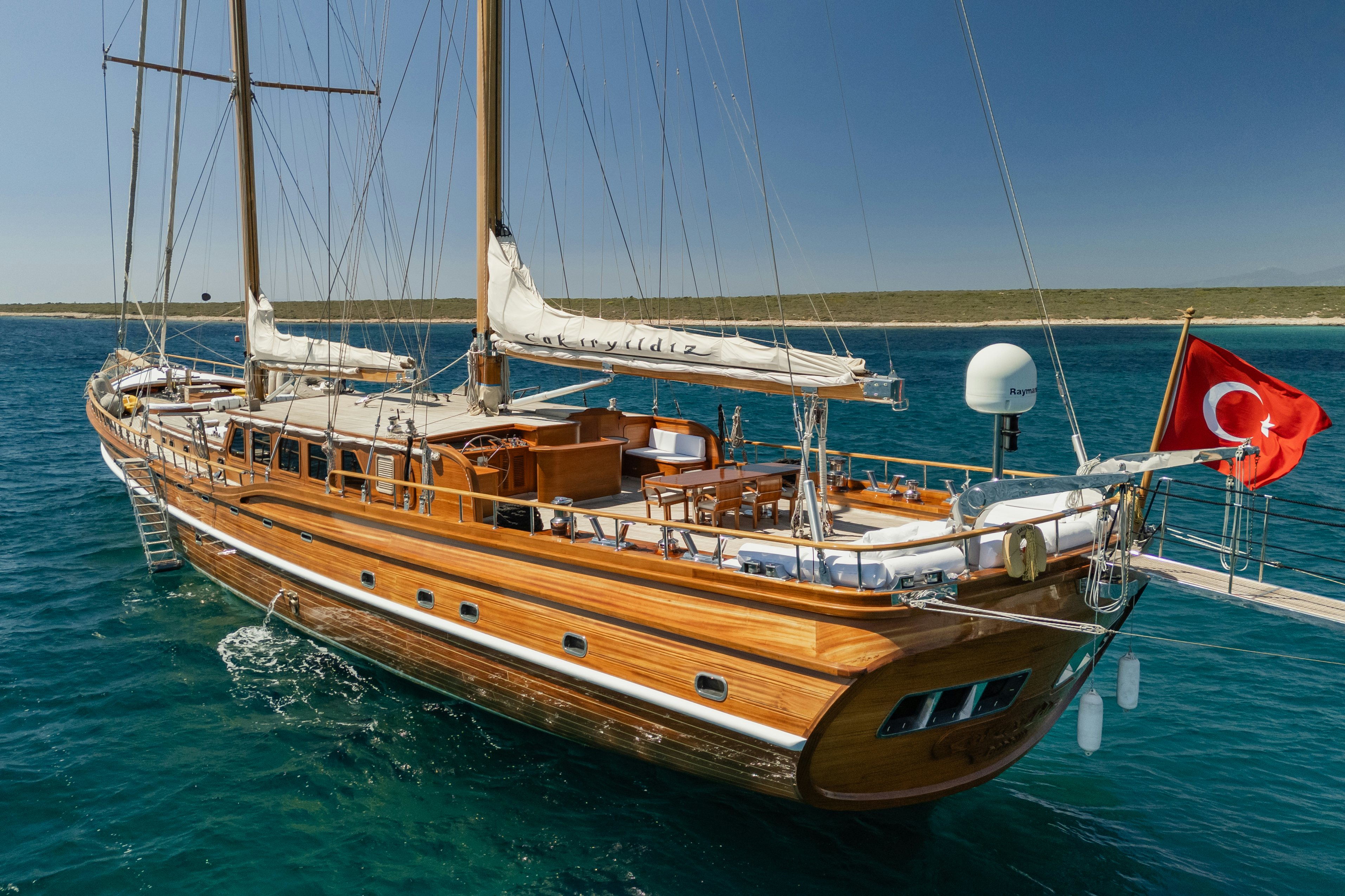 a boat on the water aboard CAKIRYILDIZ Yacht for Sale