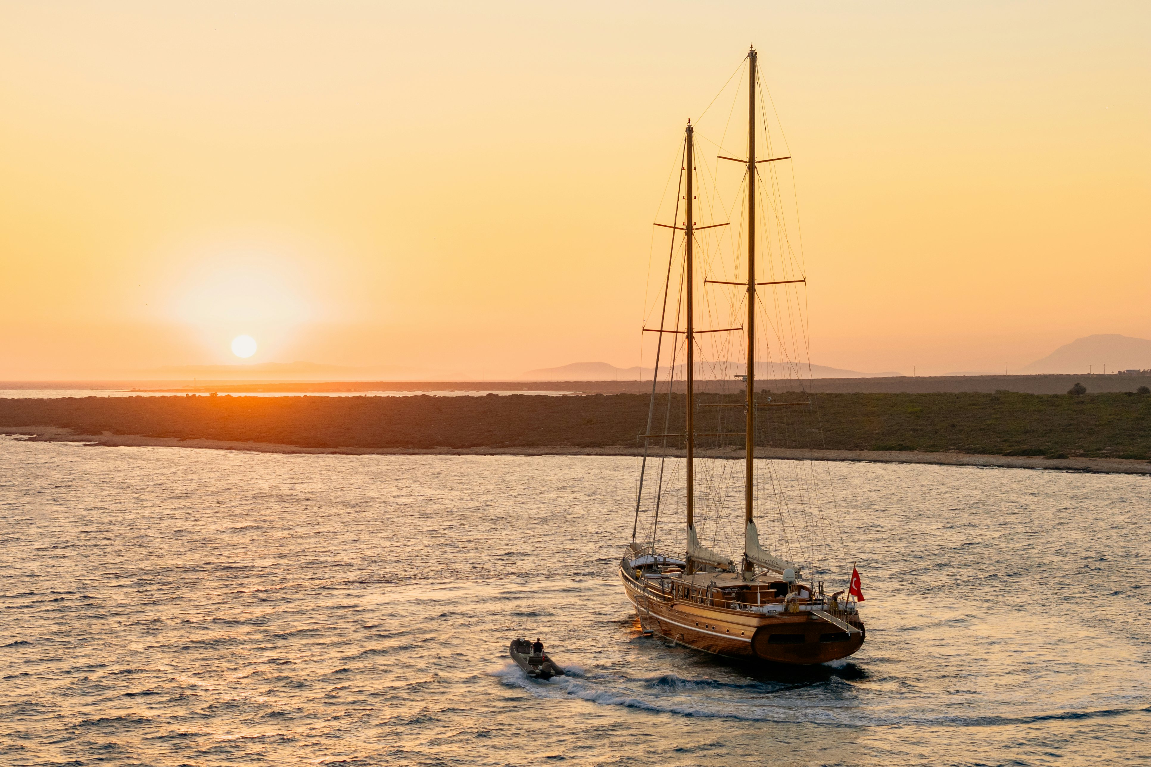 a sailboat on the water aboard CAKIRYILDIZ Yacht for Sale