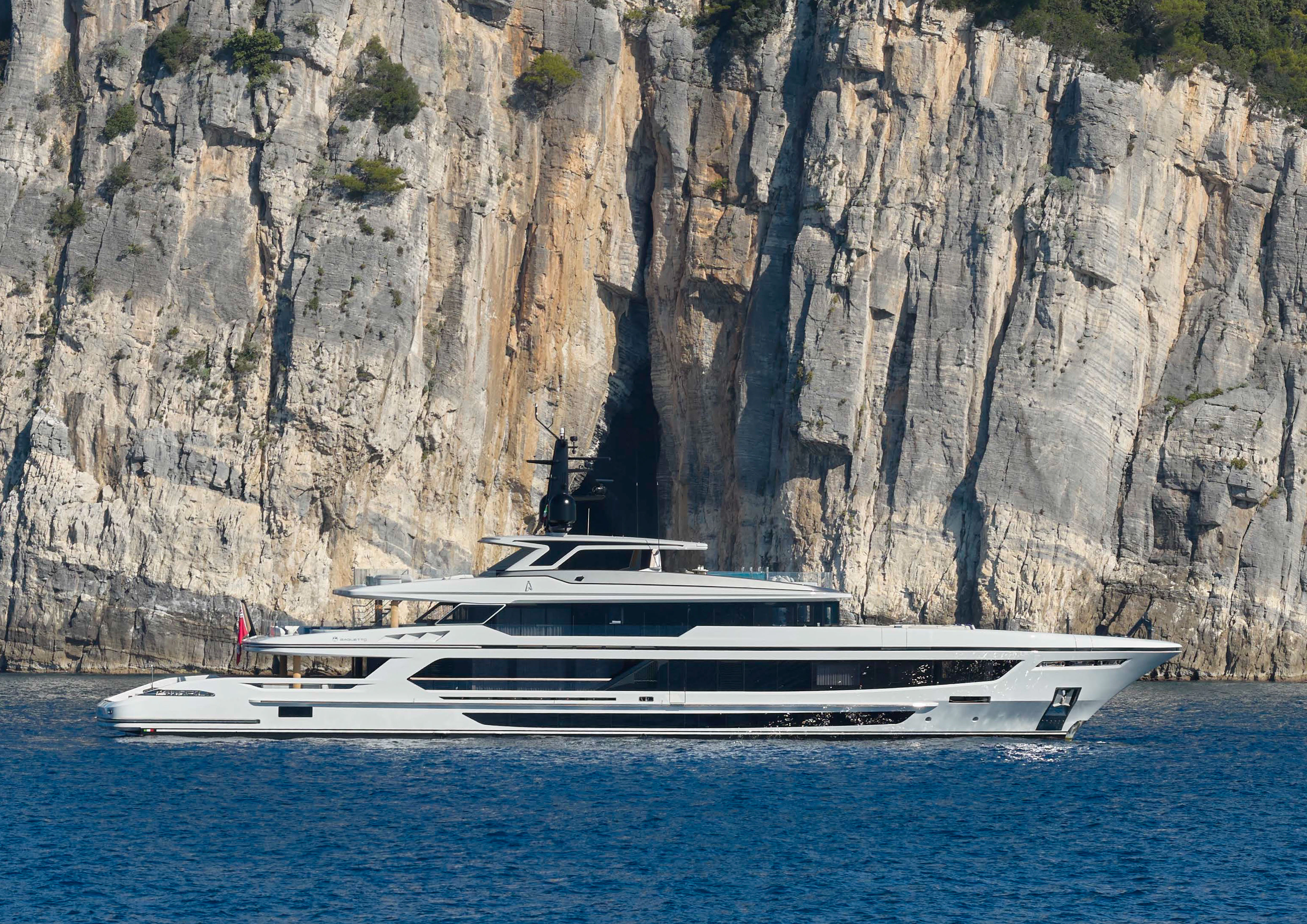 a boat in the water aboard AWANDRA Yacht for Charter