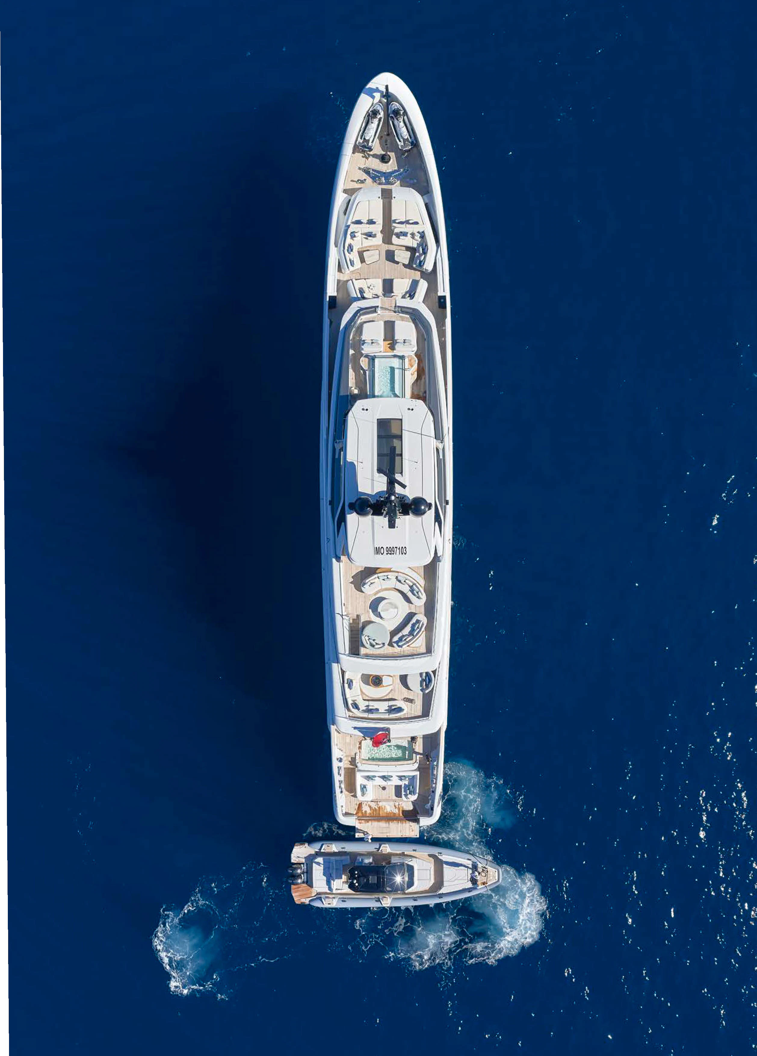 a rocket in the sky aboard AWANDRA Yacht for Charter