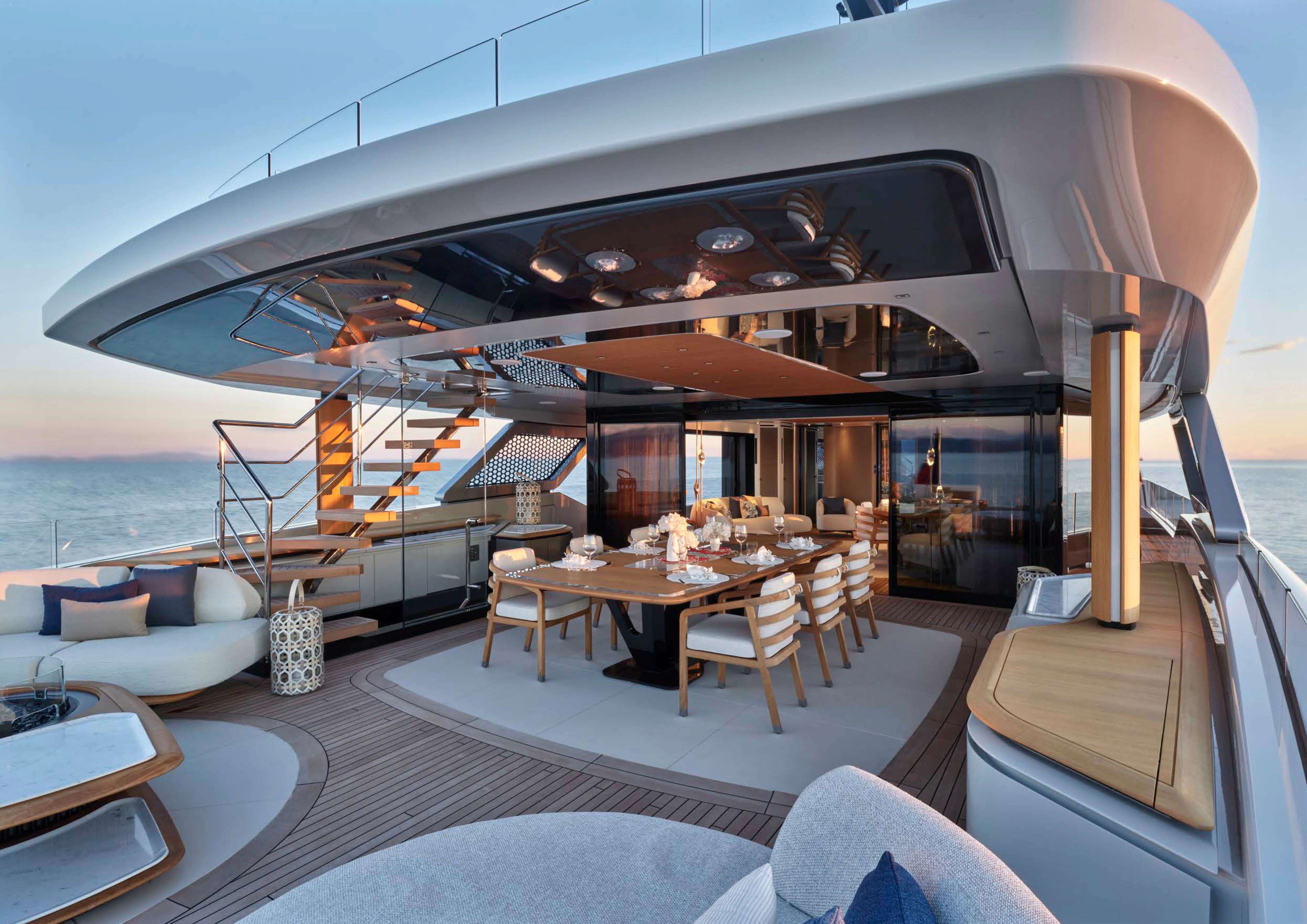 a boat on the water aboard AWANDRA Yacht for Charter