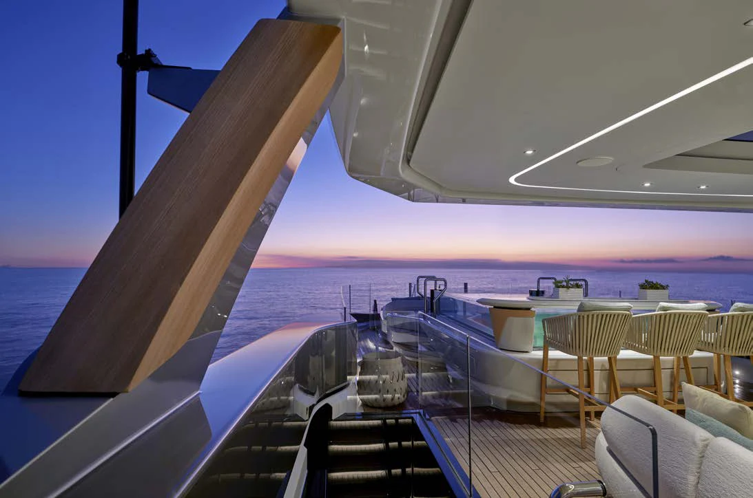 a deck of a boat aboard AWANDRA Yacht for Charter