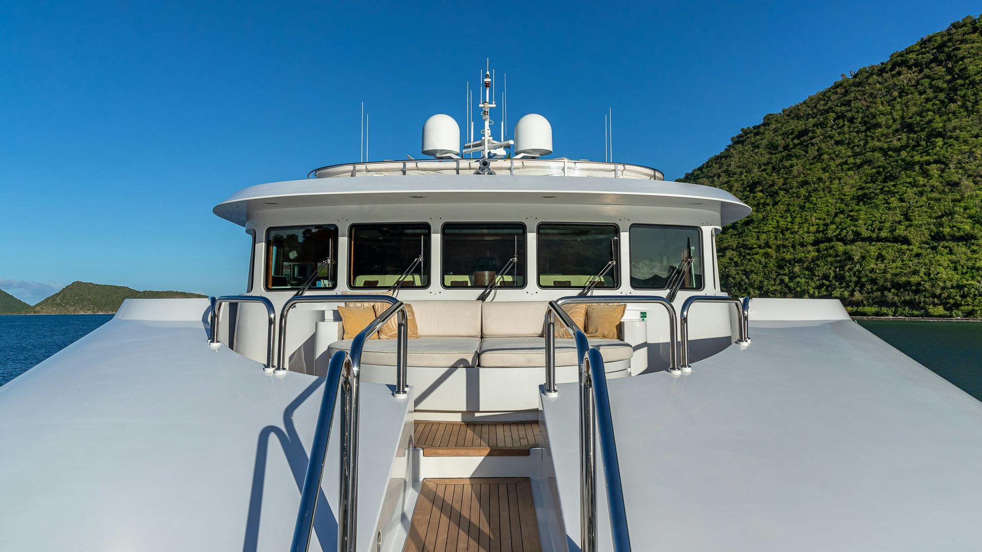 a boat on a body of water aboard MILESTONE Yacht for Charter