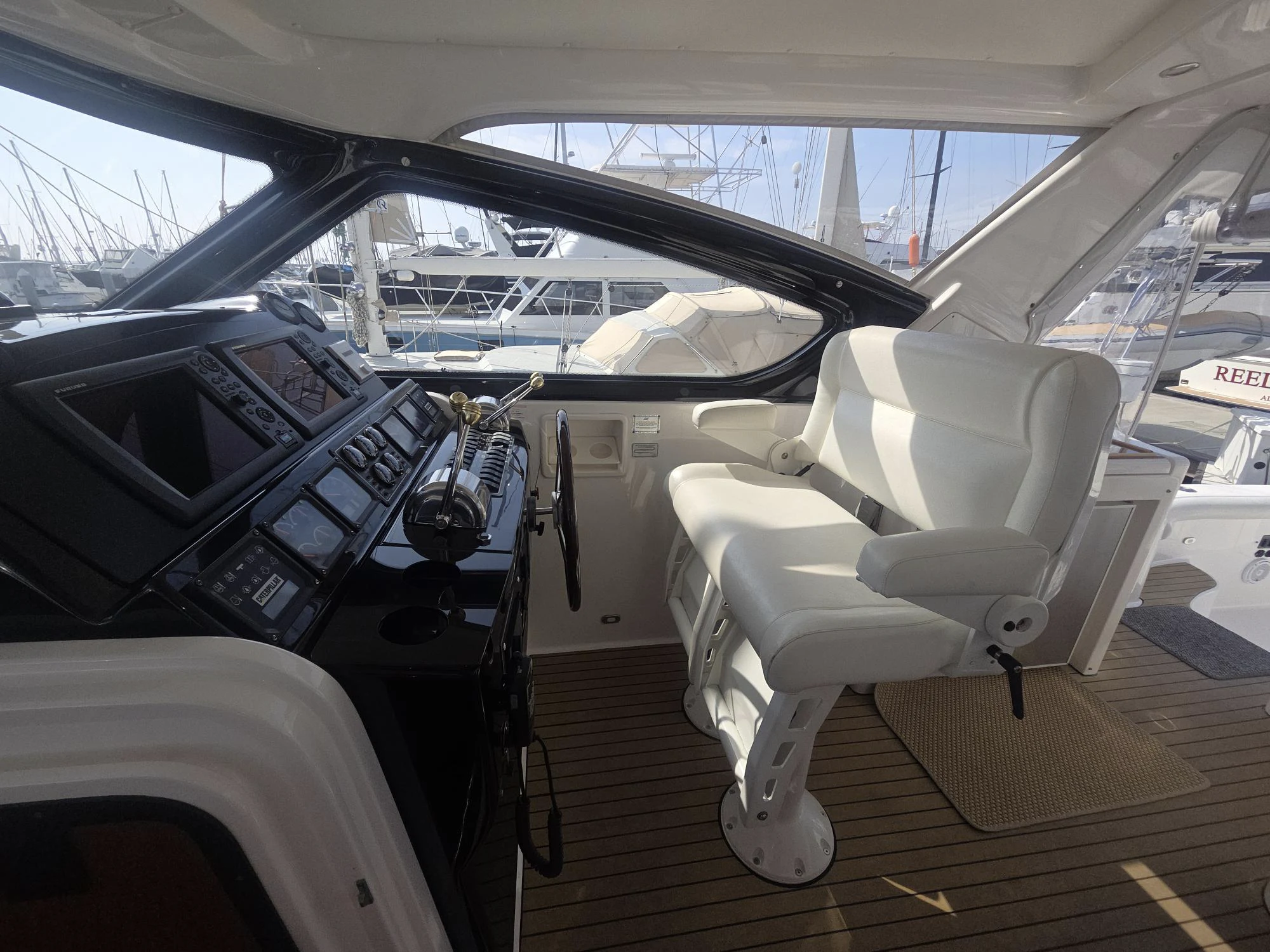 inside of a car aboard GOOD ENERGY TOO Yacht for Sale