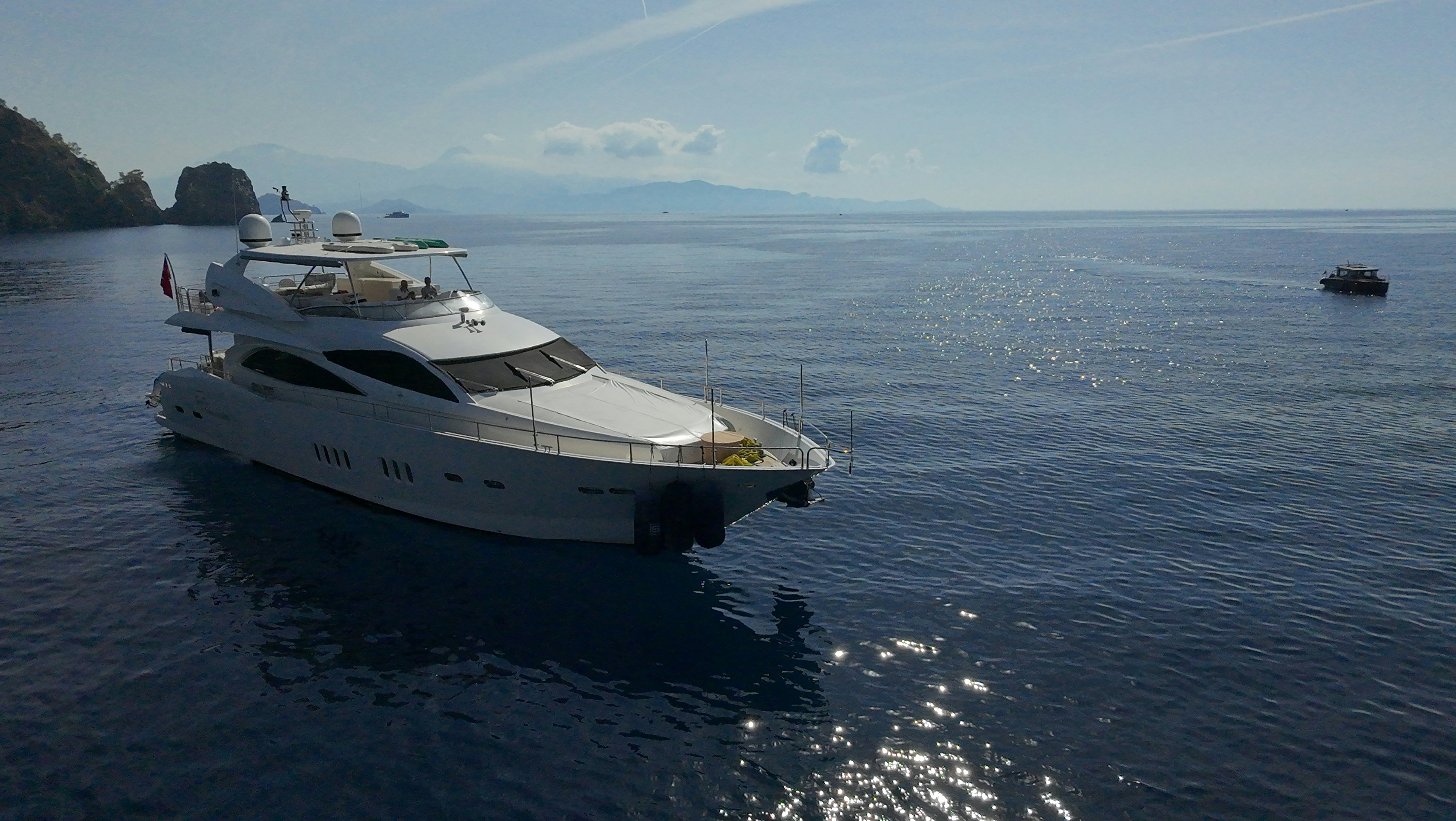 a boat in the water aboard SWORDFISH 68 Yacht for Sale