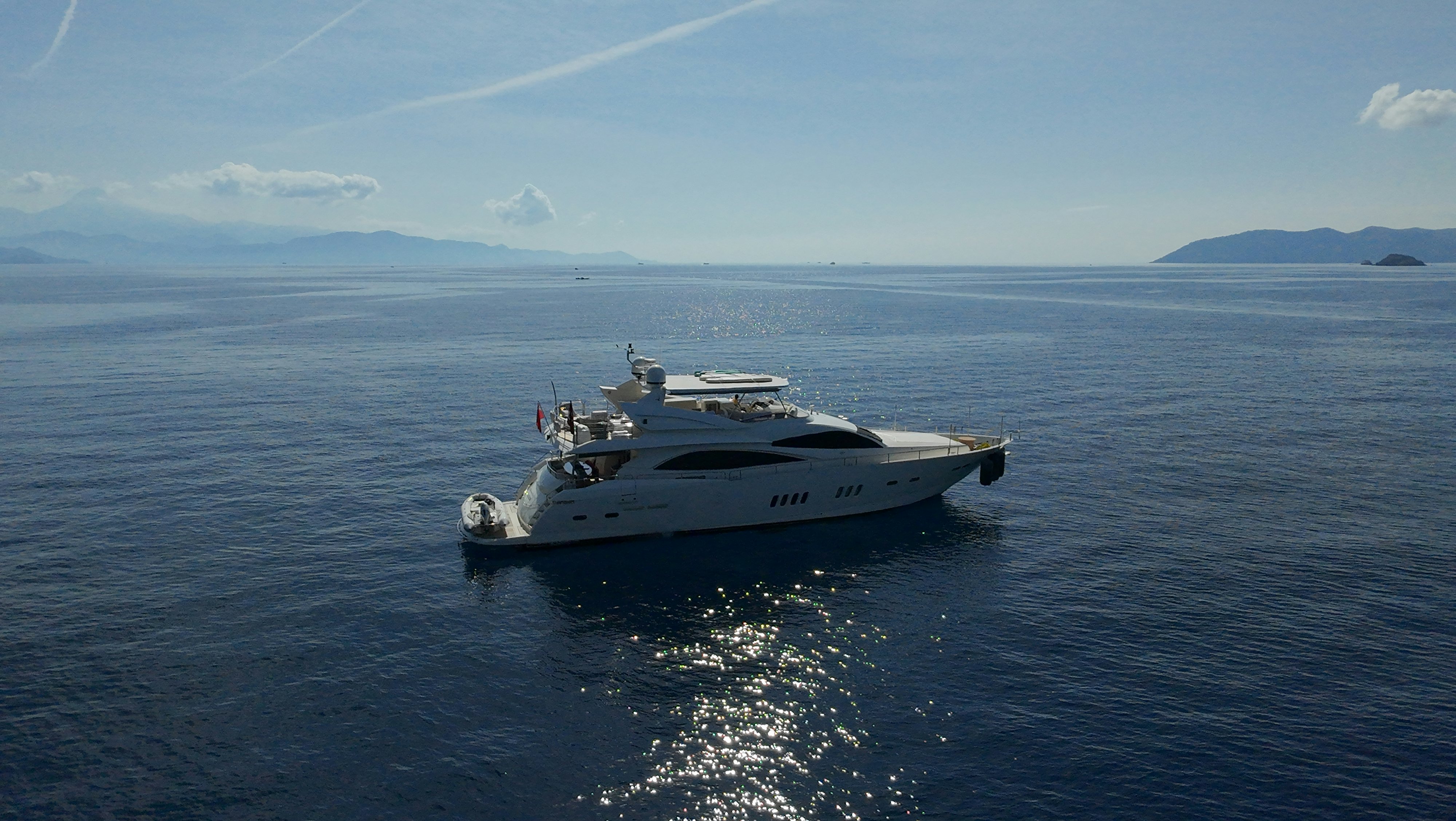 a boat in the water aboard SWORDFISH 68 Yacht for Sale
