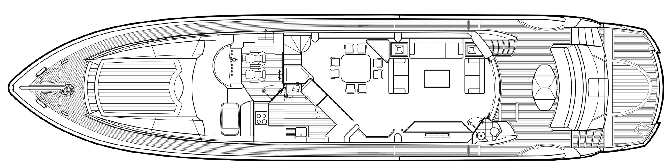 diagram, engineering drawing aboard SWORDFISH 68 Yacht for Sale