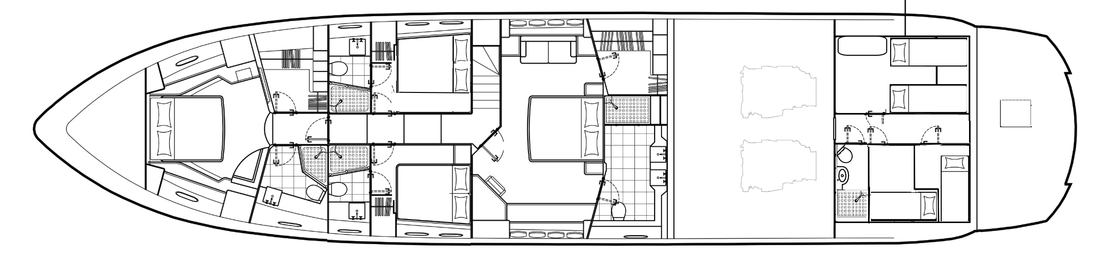 diagram, engineering drawing aboard SWORDFISH 68 Yacht for Sale