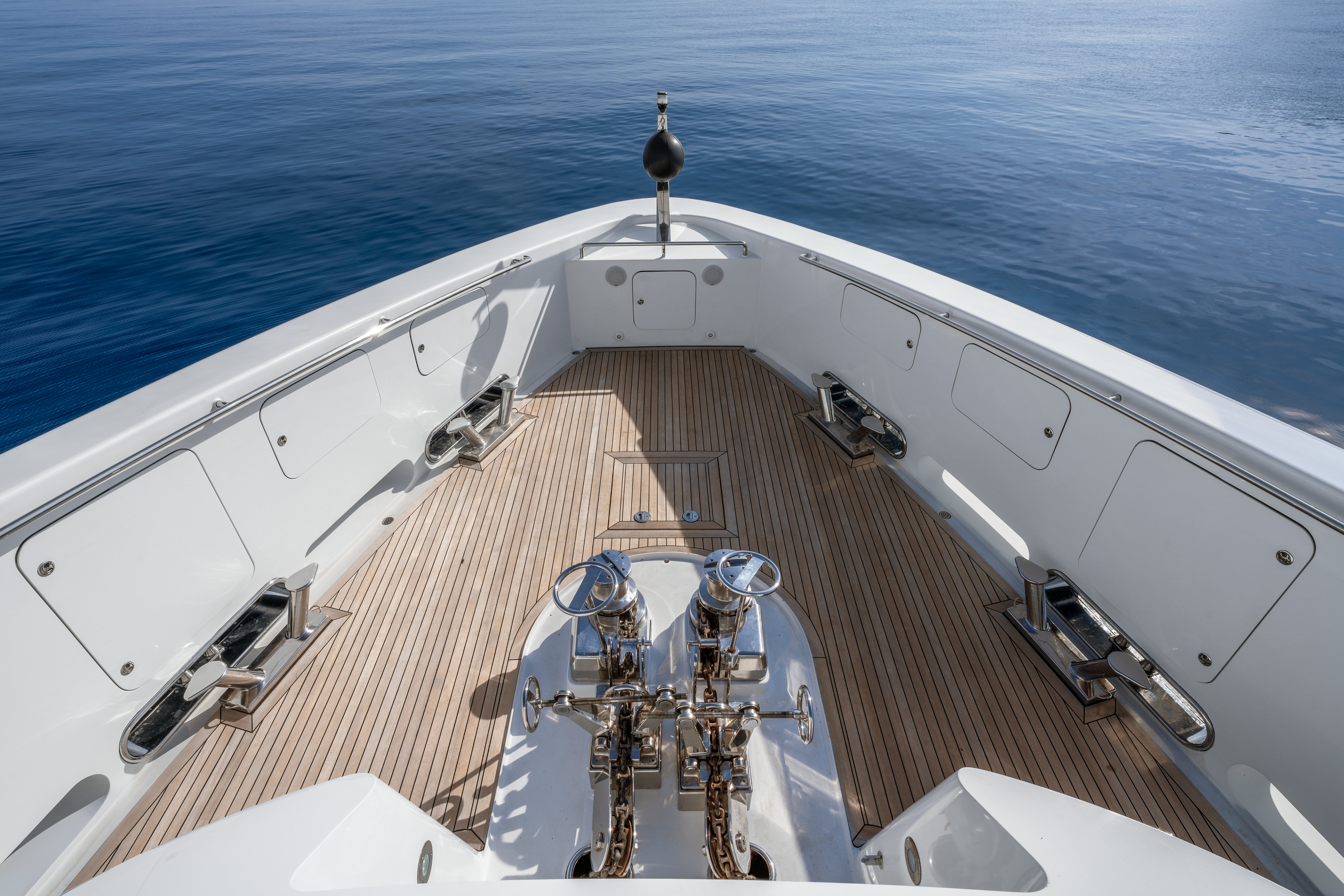a ship deck with a deck and deck and a lighthouse aboard G3 Yacht for Sale