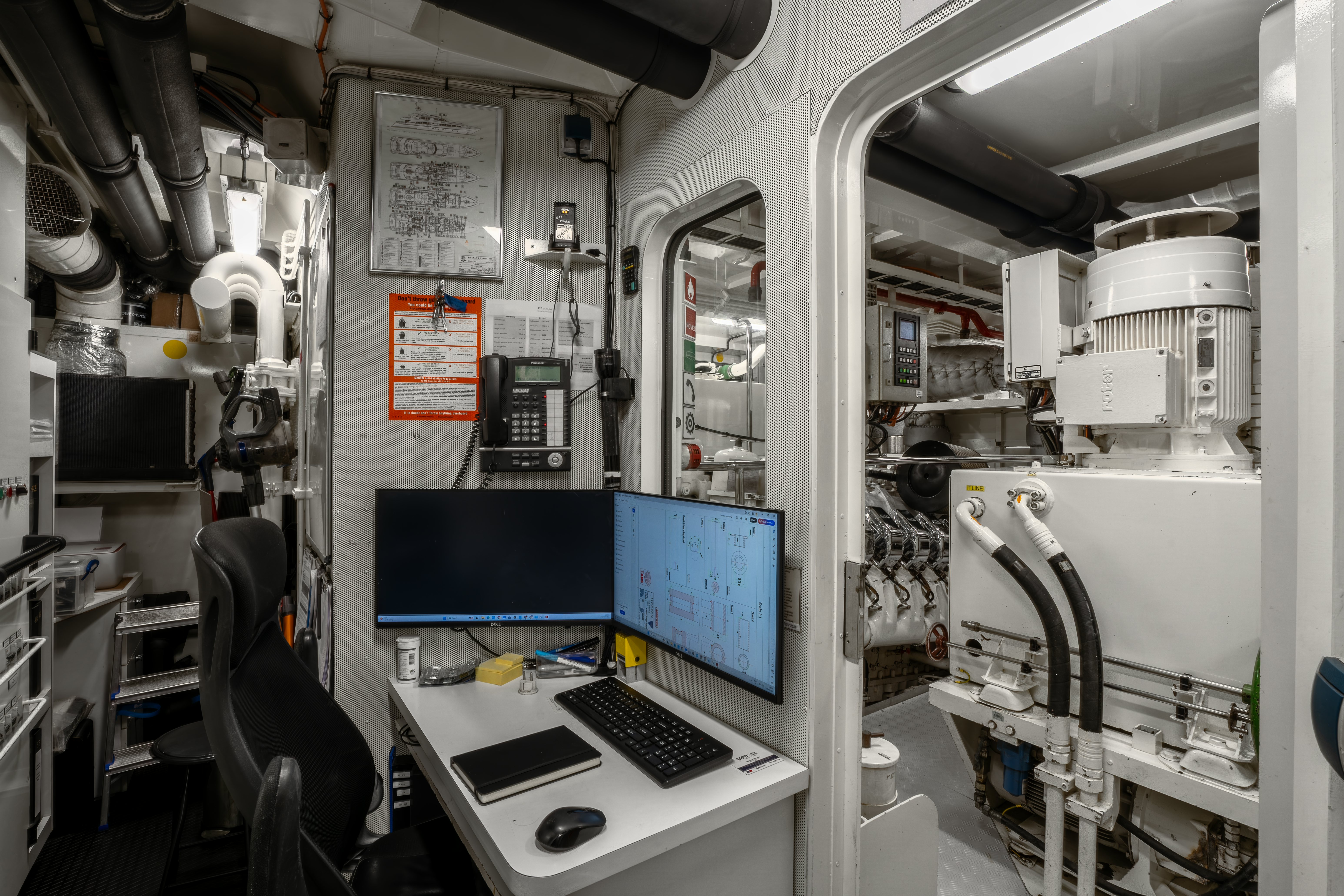 a room with equipment and equipment aboard G3 Yacht for Sale