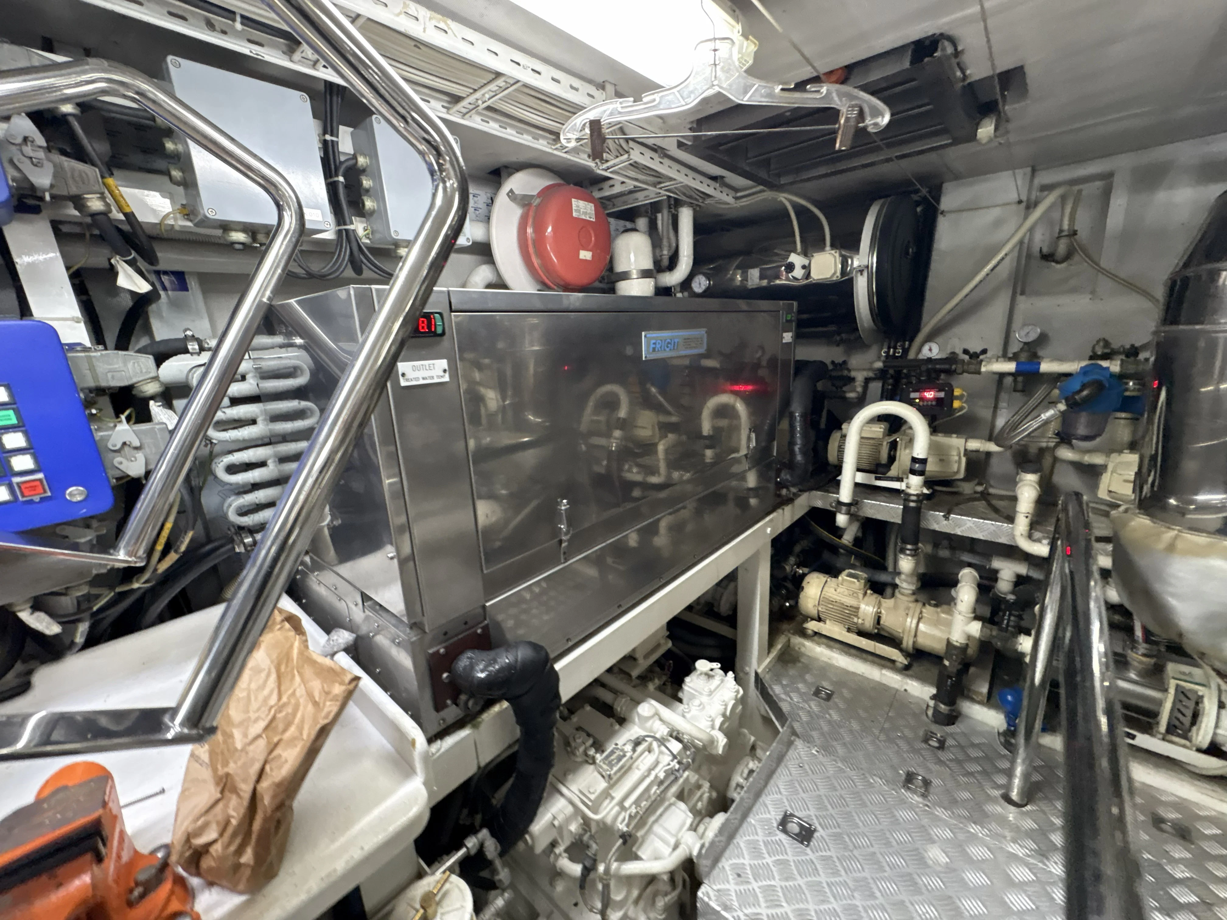 a large room with machinery aboard NORTHSTAR I Yacht for Sale