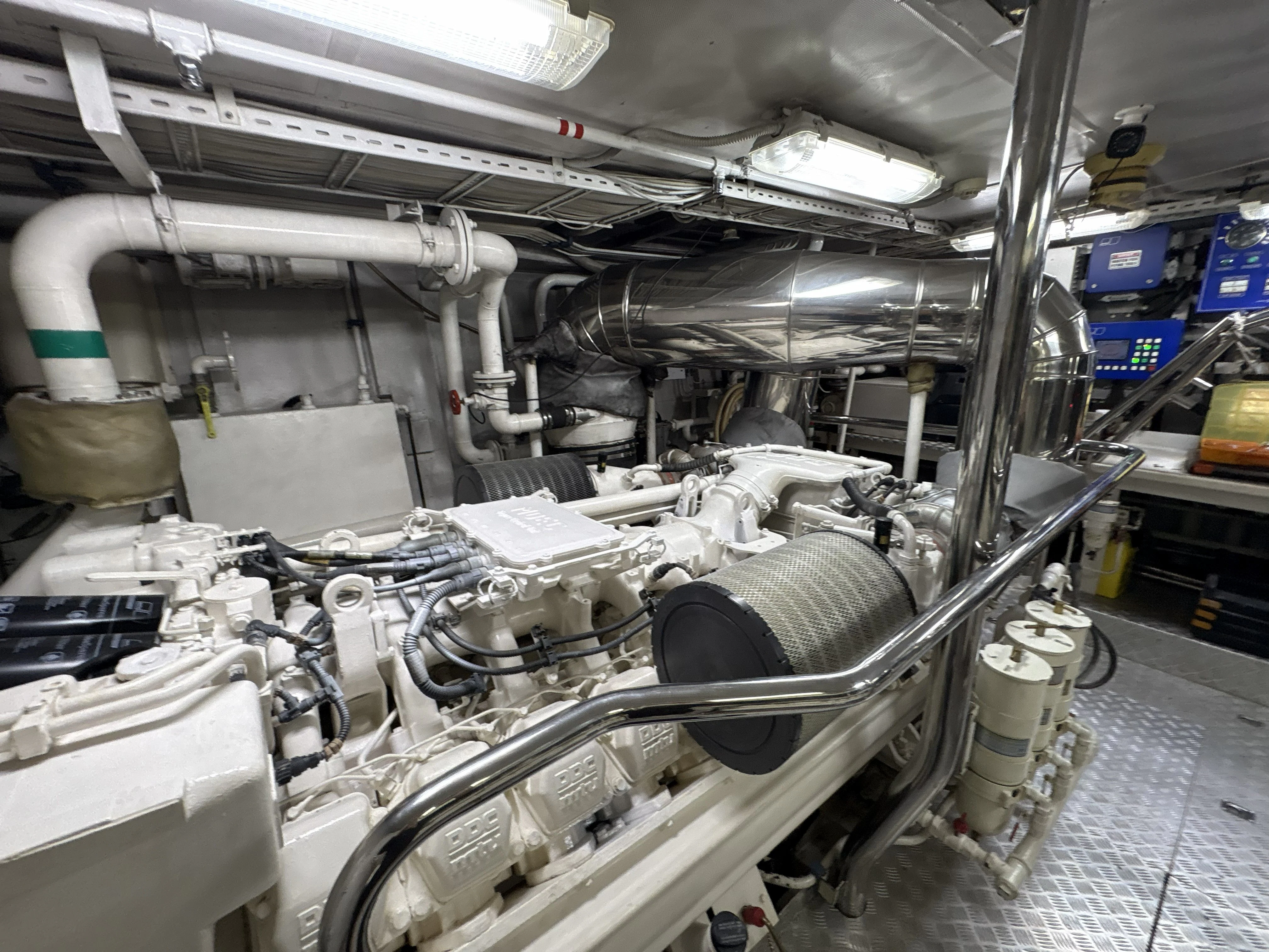 a large room with machinery aboard NORTHSTAR I Yacht for Sale