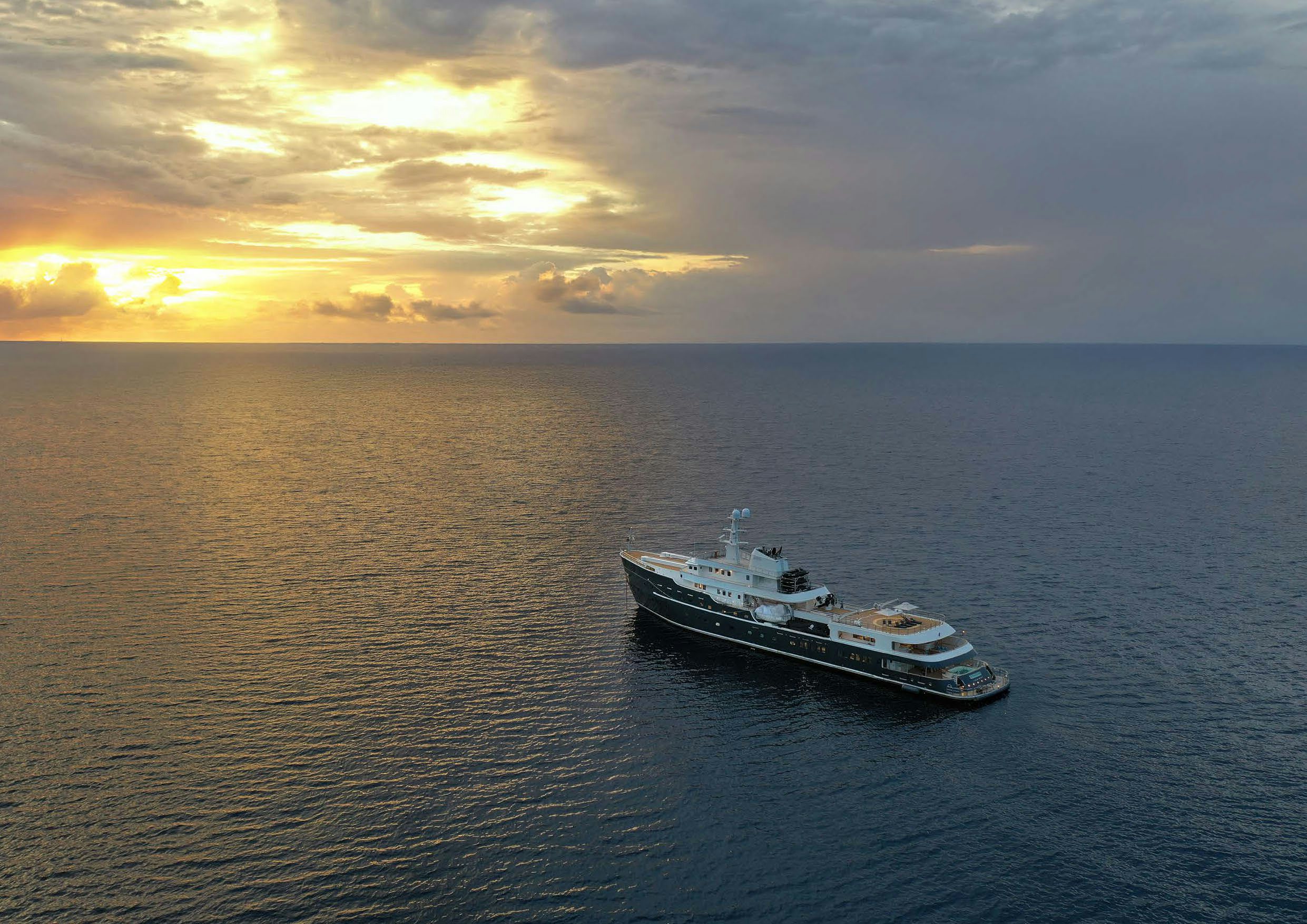 a boat in the water aboard AQUA LARES Yacht for Charter