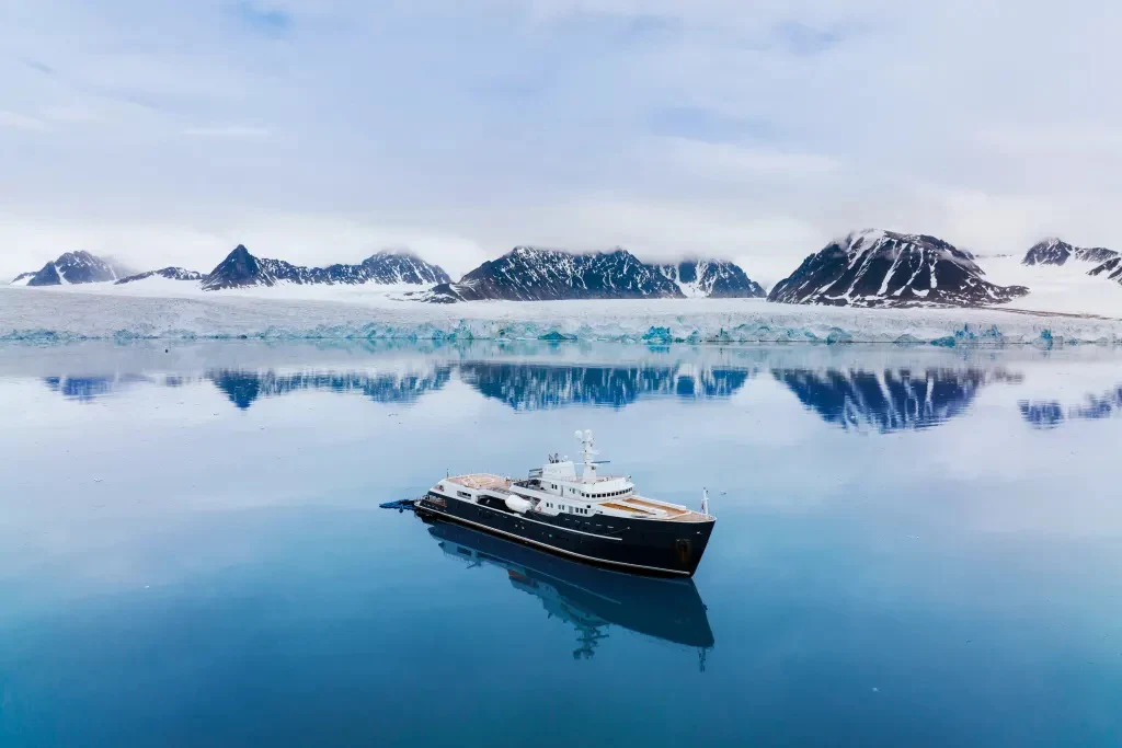 a boat in the water aboard LEGEND Yacht for Charter