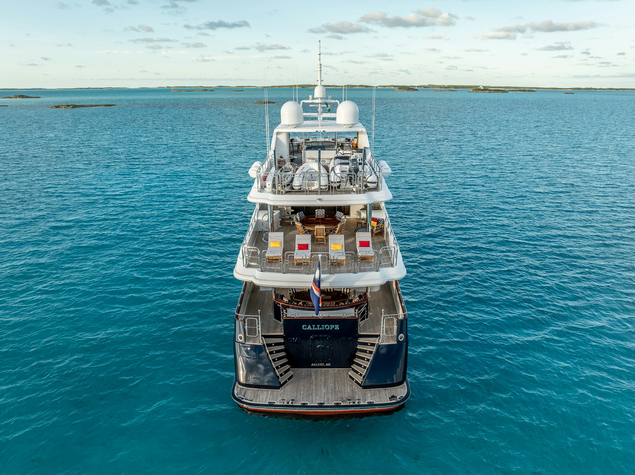 a boat in the water aboard CALLIOPE Yacht for Sale