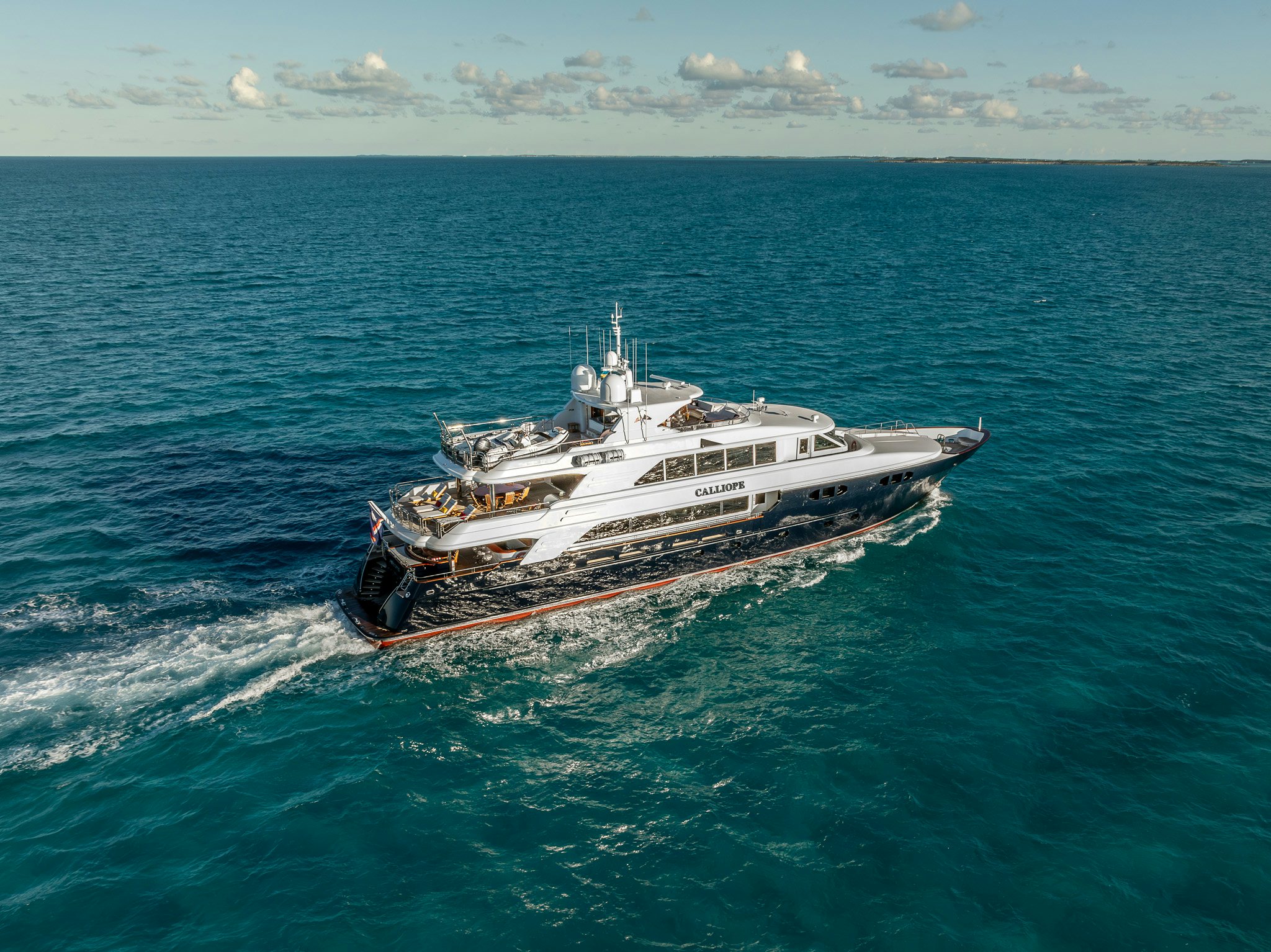 a boat in the water aboard CALLIOPE Yacht for Sale