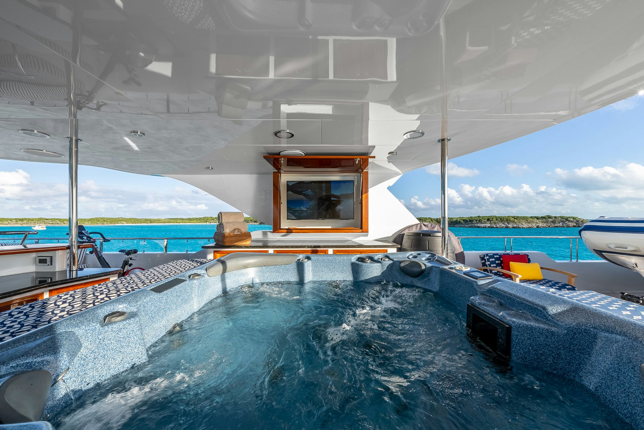 a boat on the water aboard CALLIOPE Yacht for Sale