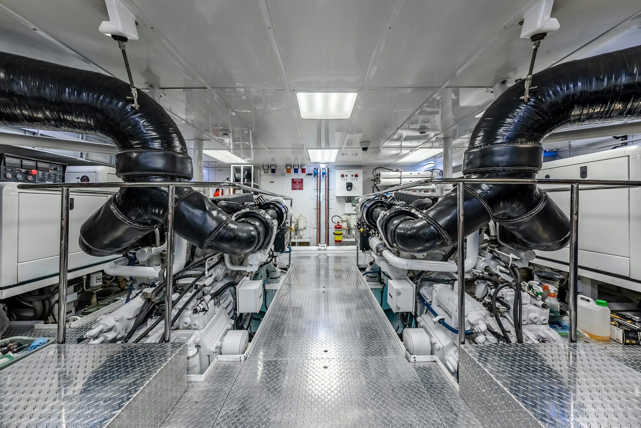 a large factory with large machines aboard CALLIOPE Yacht for Sale