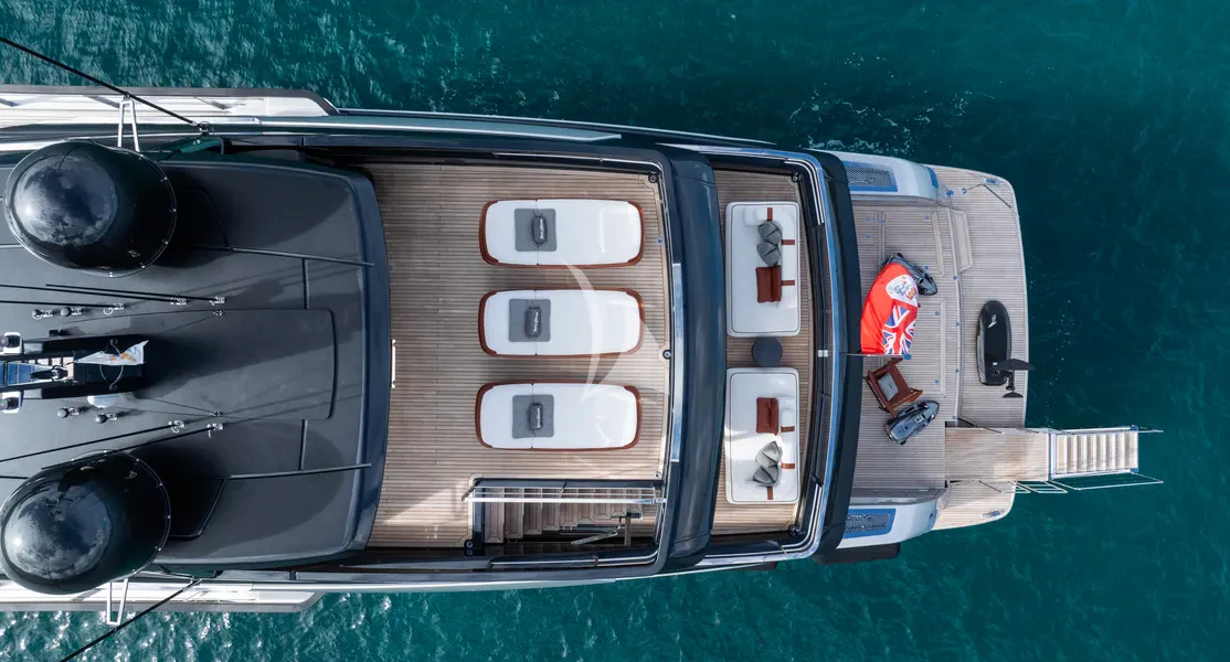 a black van with doors and windows aboard TASTY WAVES Yacht for Charter