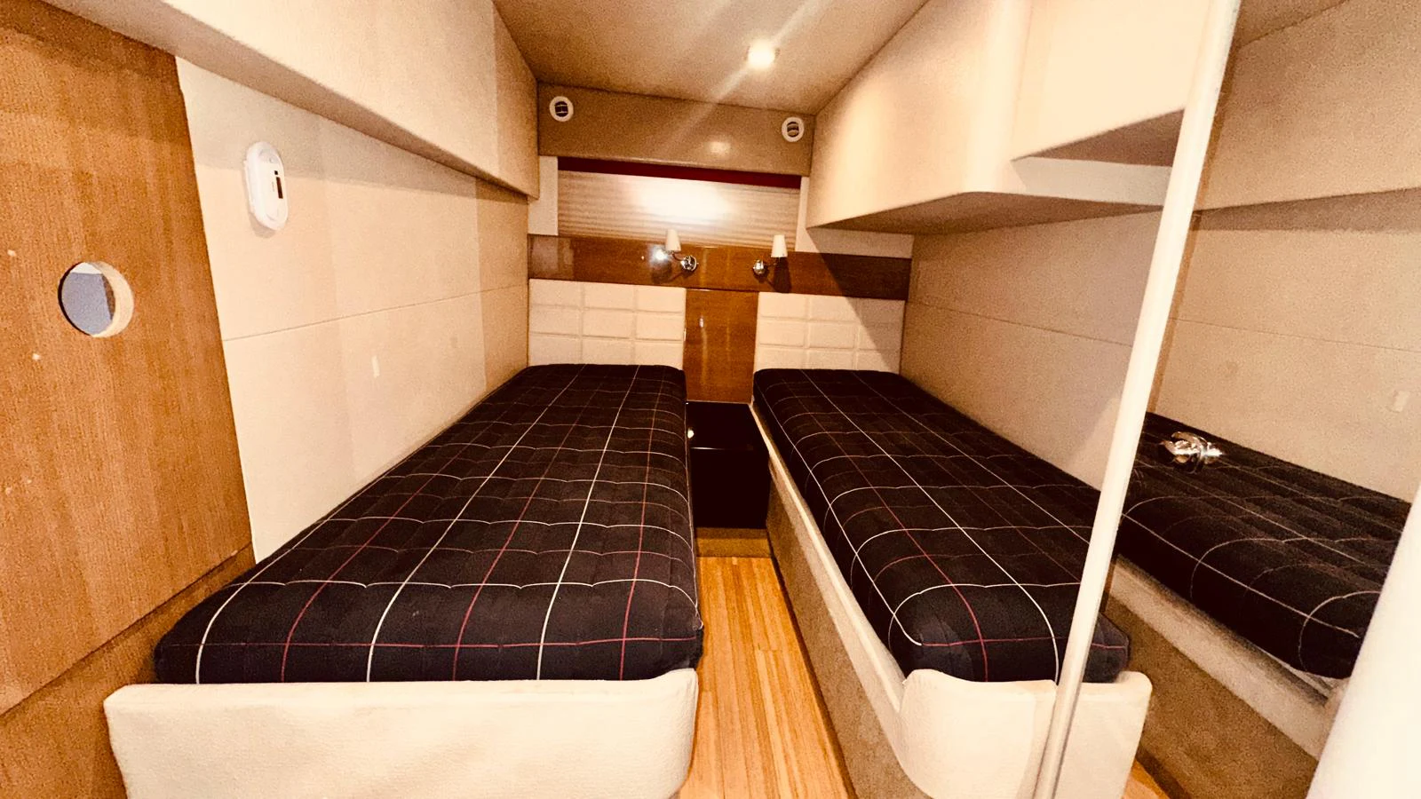 a staircase in a building aboard MODERATION Yacht for Sale