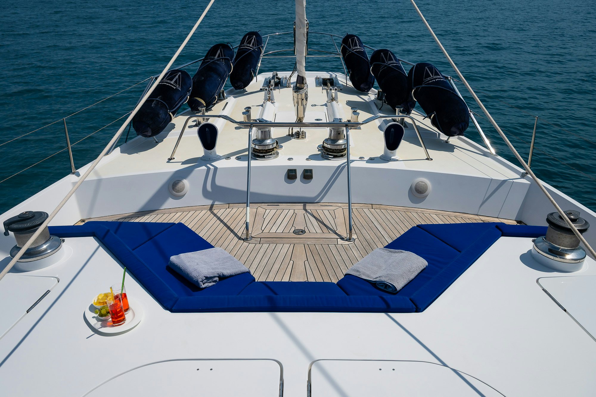 a boat with a rope attached aboard PLAYMOBIL Yacht for Sale