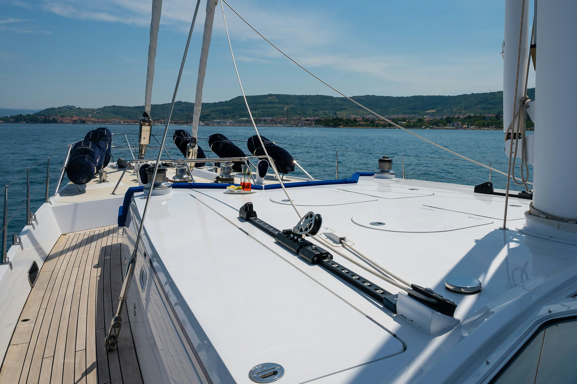 a boat with a dolphin on the front aboard PLAYMOBIL Yacht for Sale