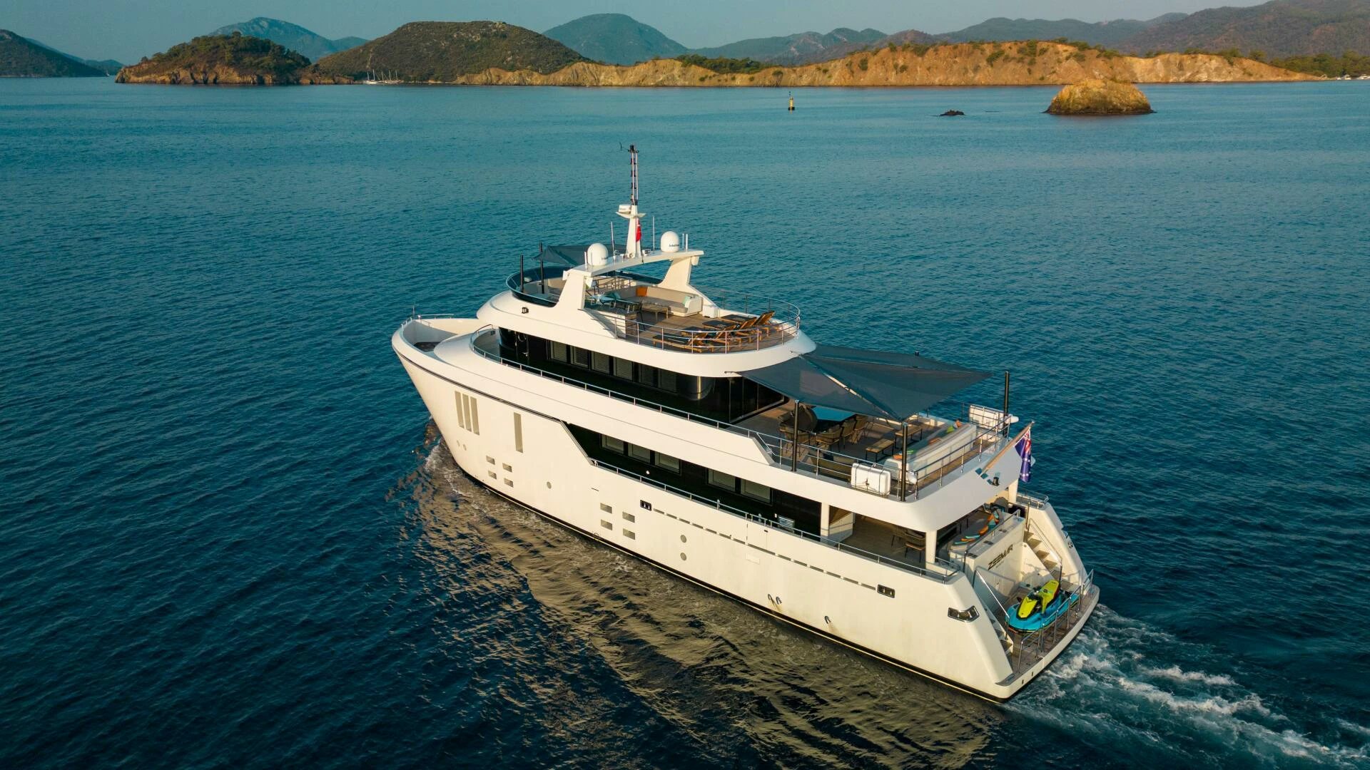 a ship on the water aboard ZEEMAR Yacht for Charter