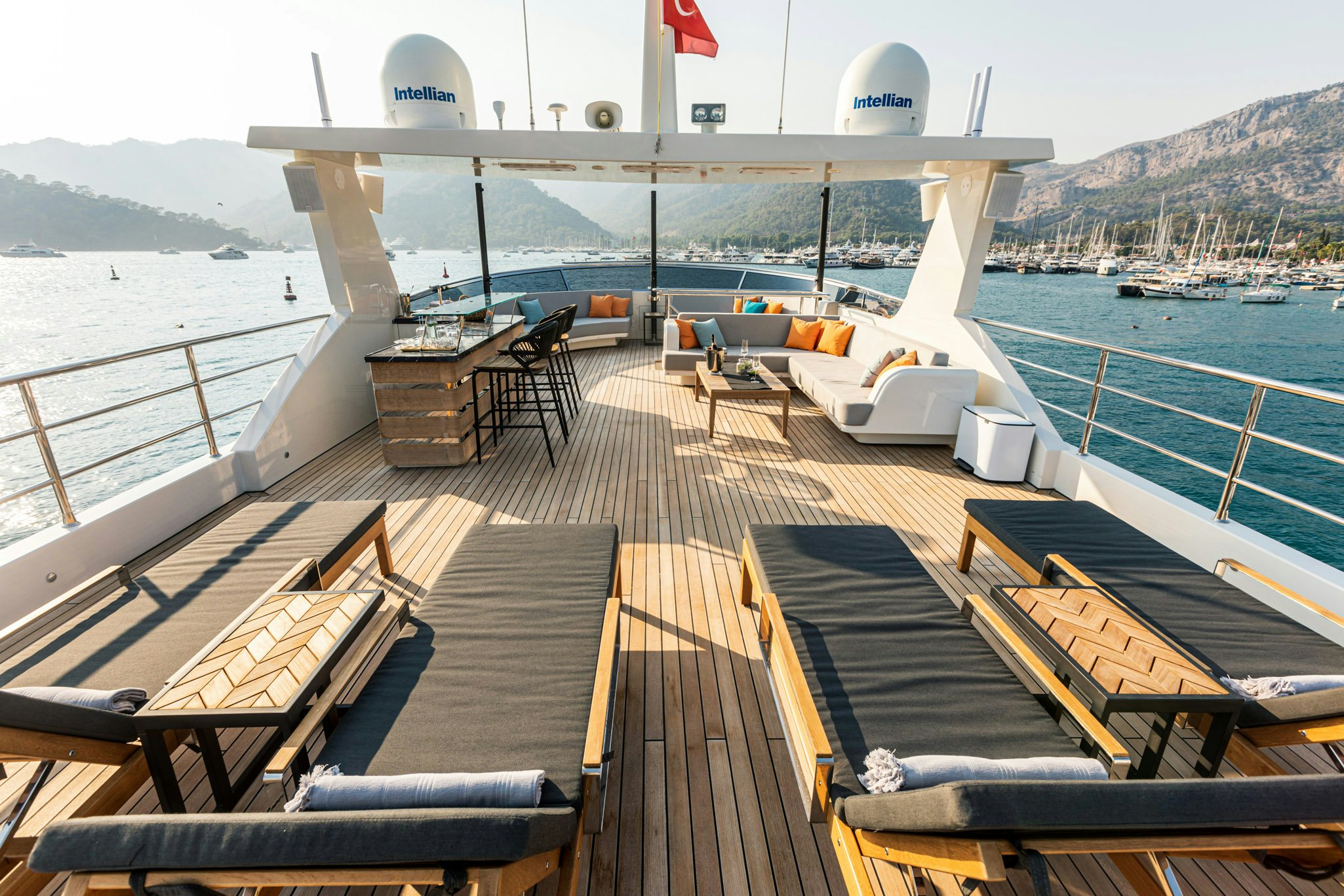a deck on a boat aboard ZEEMAR Yacht for Charter
