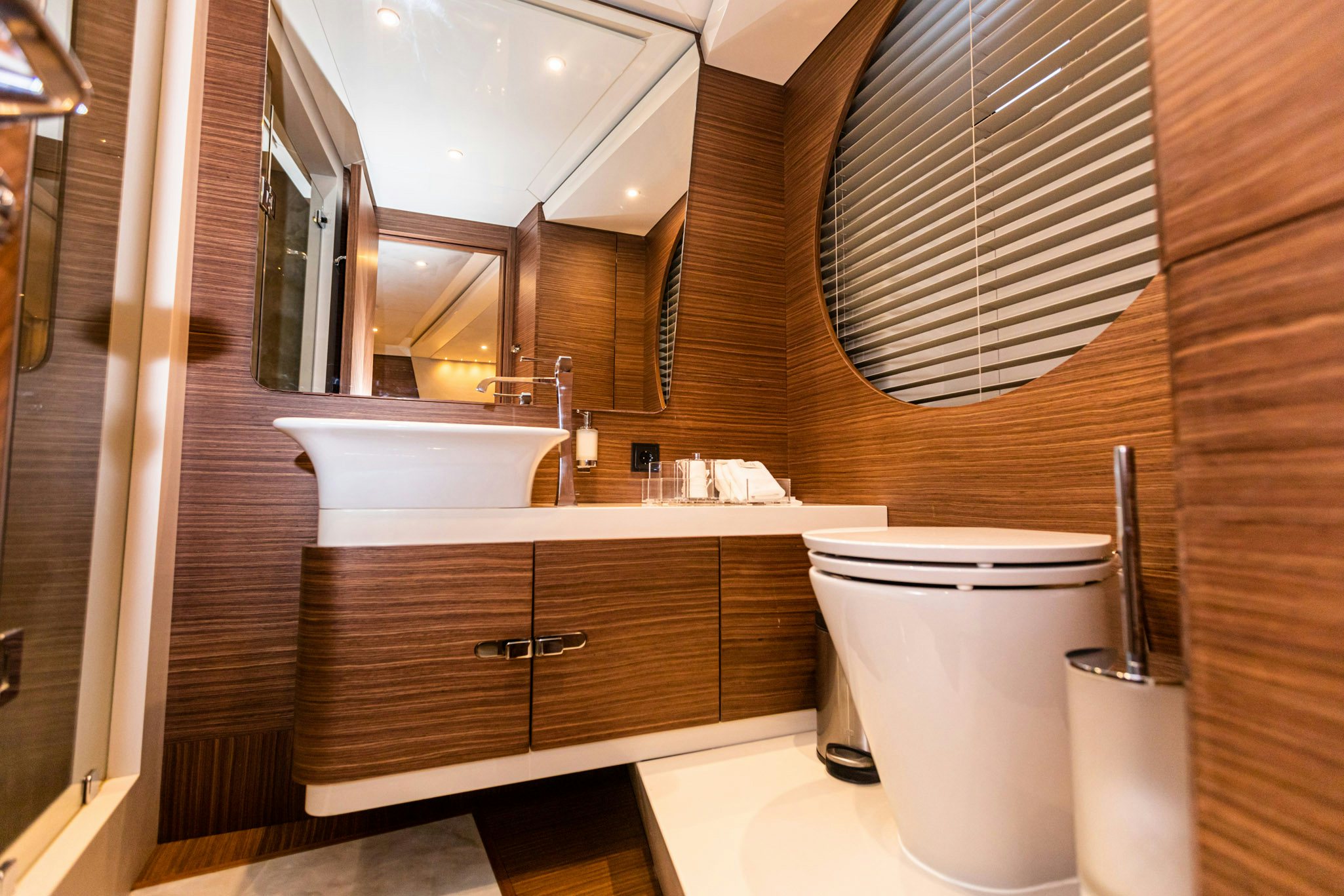 a bathroom with a sink and toilet aboard ZEEMAR Yacht for Charter