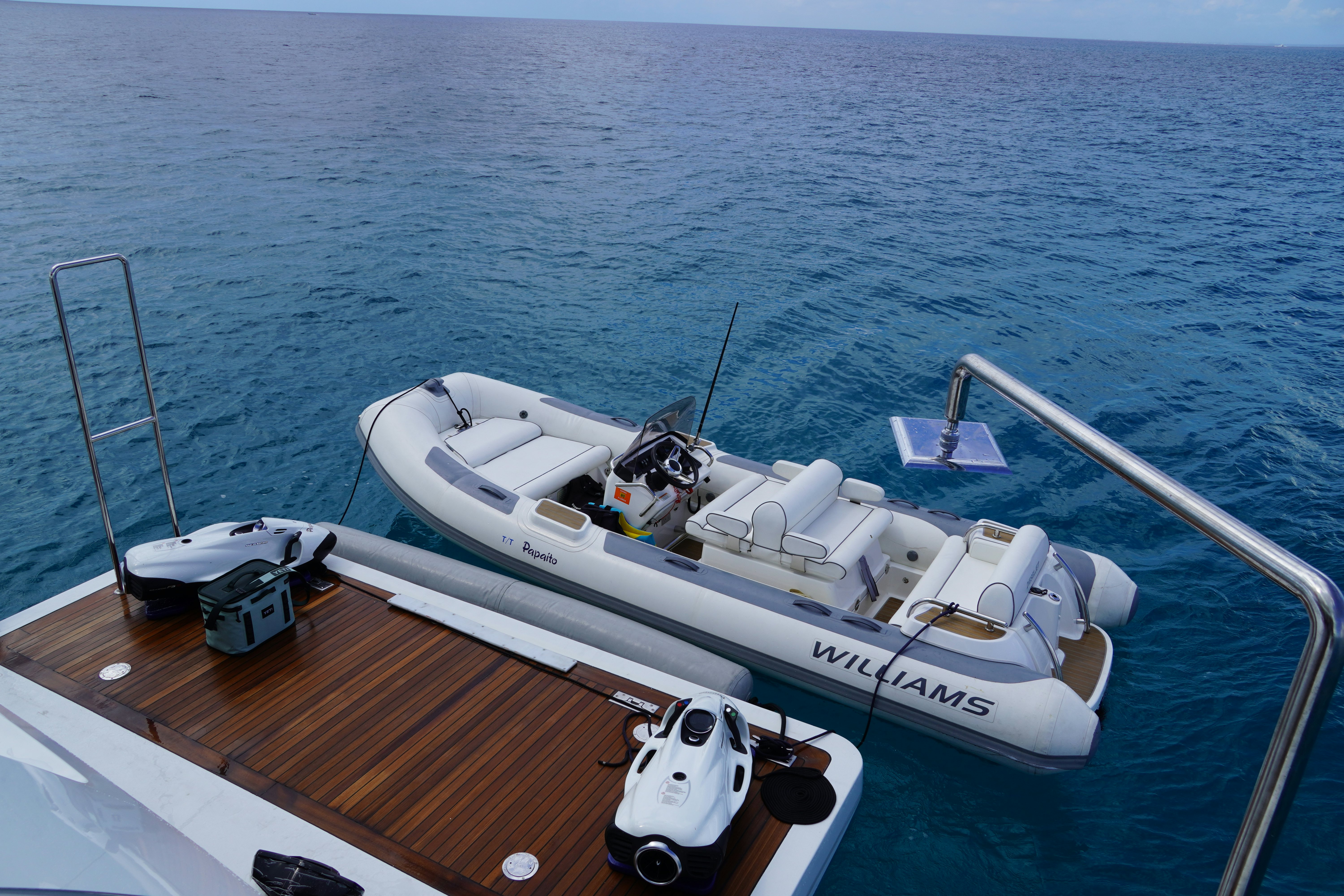 a boat on the water aboard PAPAITO Yacht for Charter