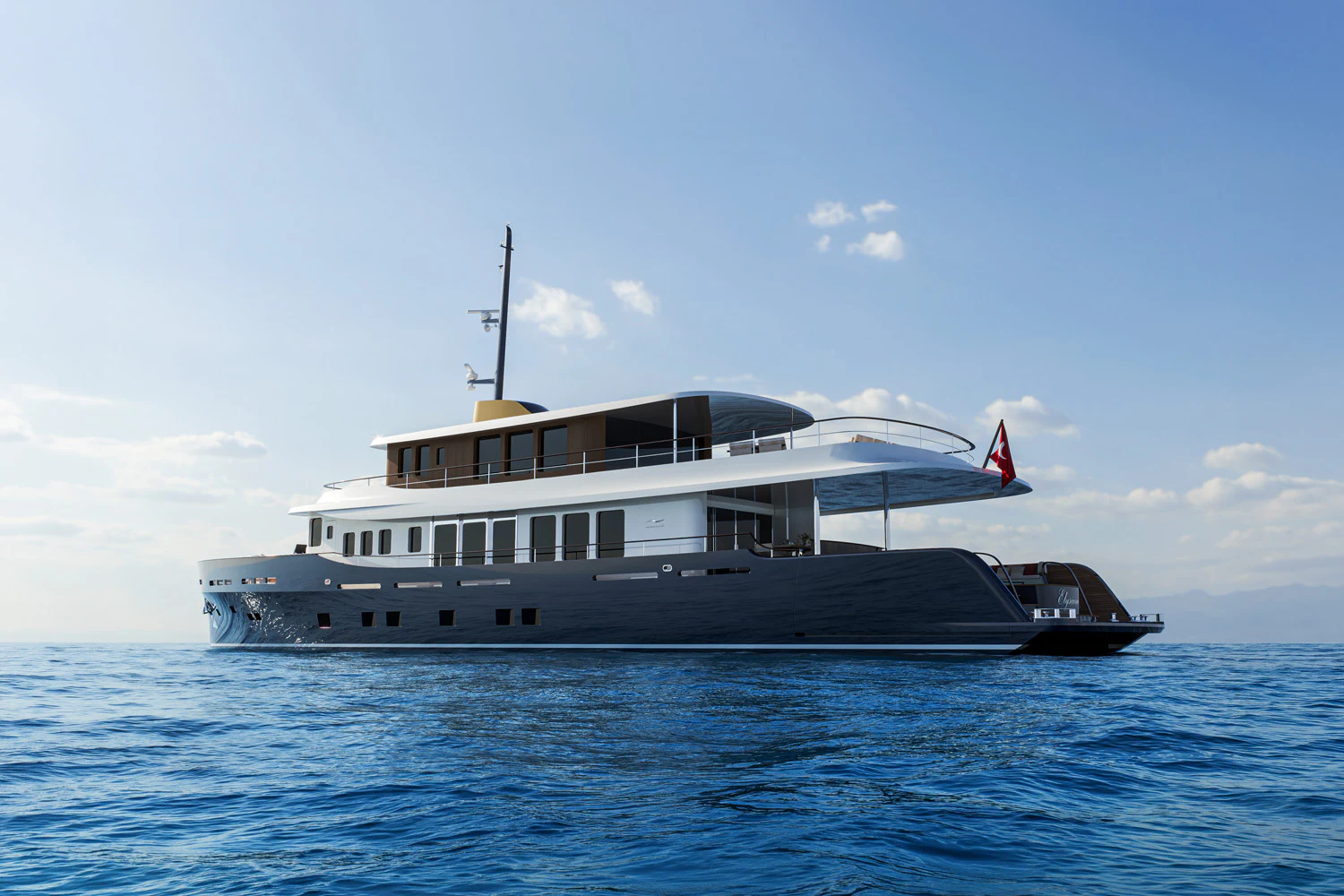 a large boat in the water aboard NUMARINE 39MXPC Yacht for Sale