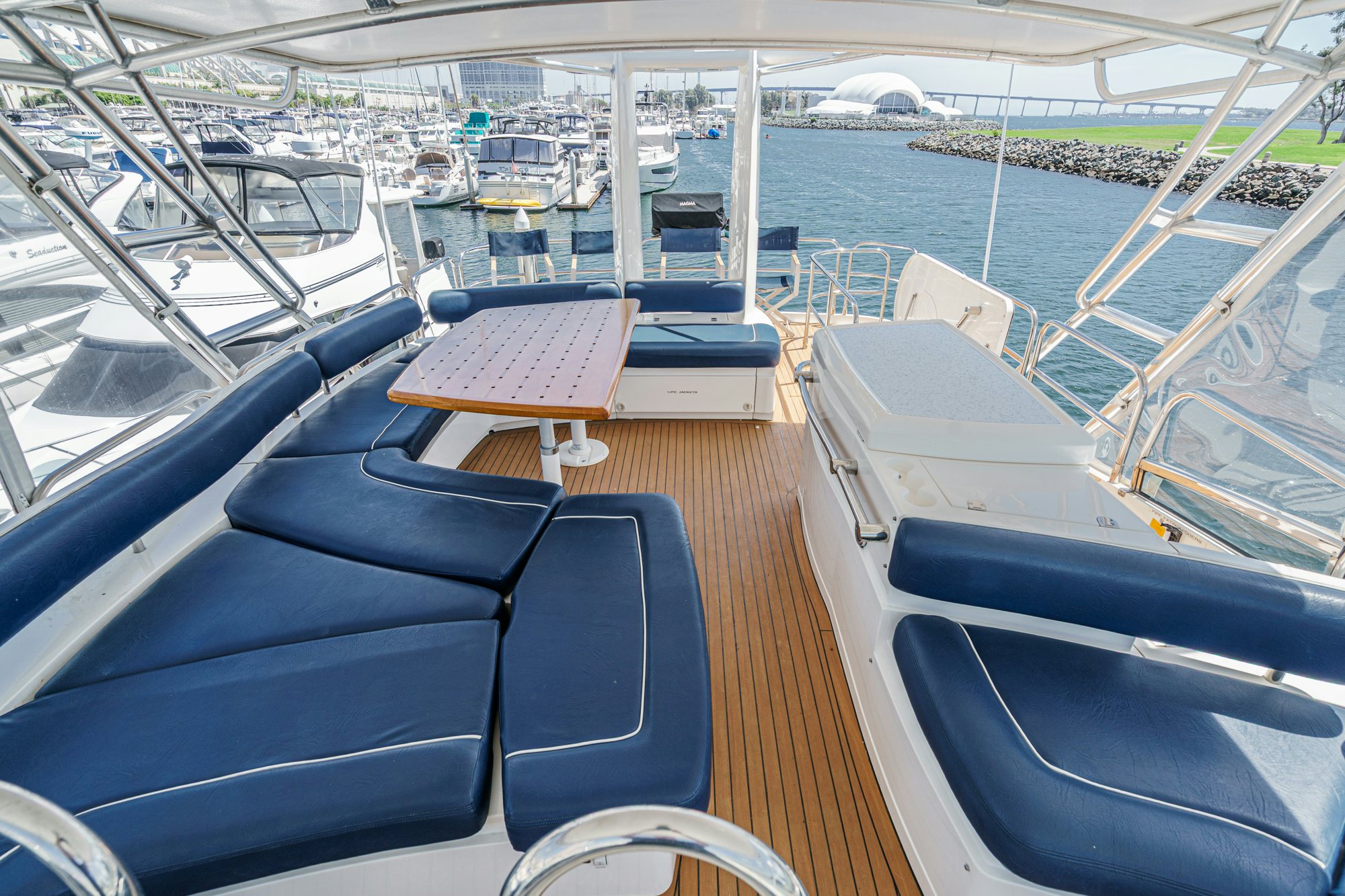 a boat on the water aboard COMPASS ROSE Yacht for Sale