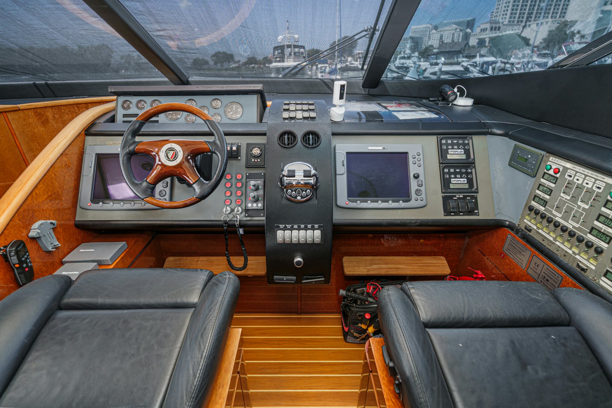 the cockpit of a plane aboard COMPASS ROSE Yacht for Sale