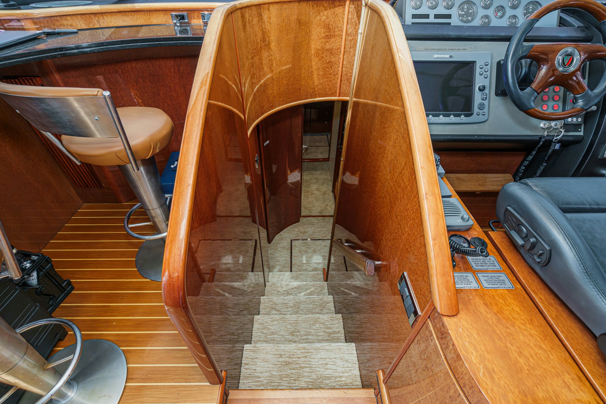 inside of a vehicle aboard COMPASS ROSE Yacht for Sale