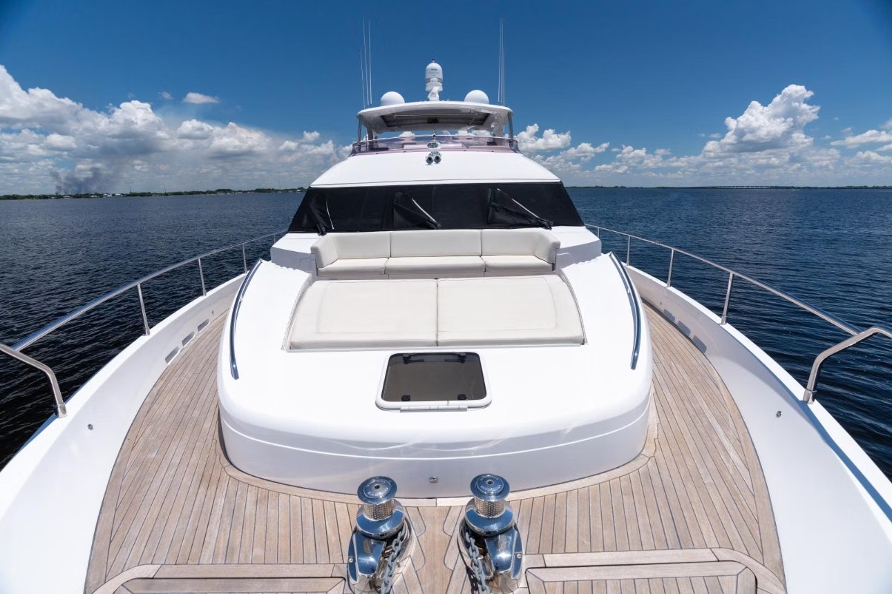 a boat on a body of water aboard VIXEN Yacht for Sale