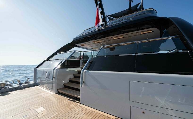 a boat on a deck aboard SERENISSIMA I Yacht for Charter