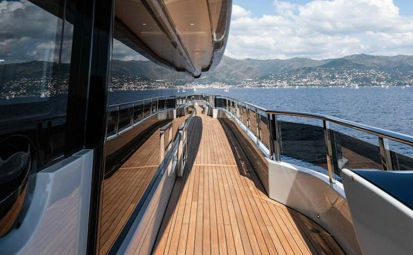 a deck on a boat aboard SERENISSIMA I Yacht for Charter