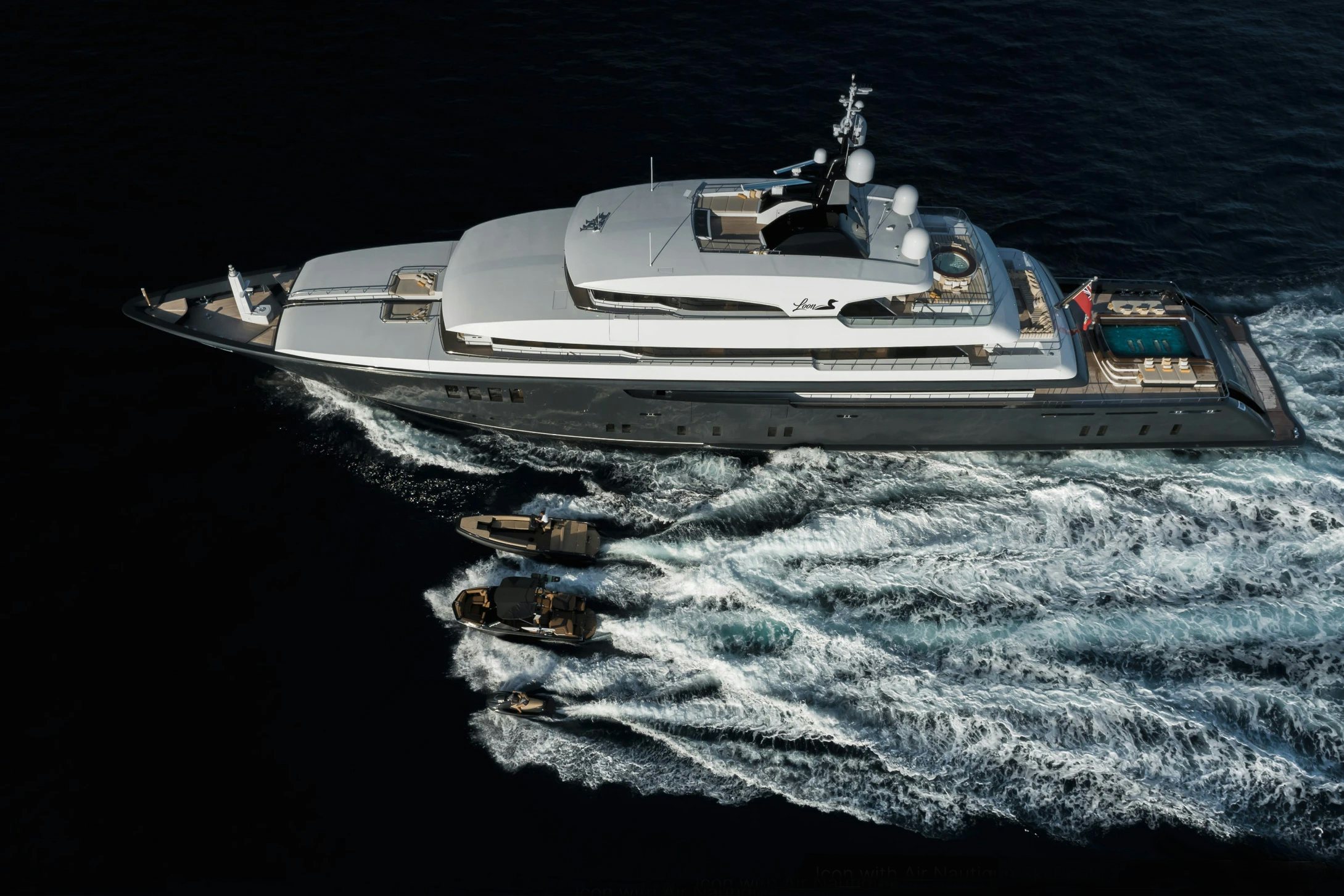 a boat in the water aboard LOON Yacht for Charter