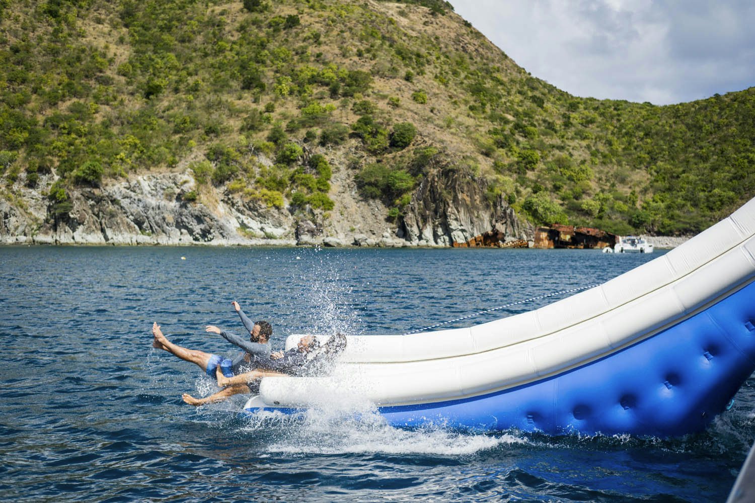 a man on a white boat aboard BALISTA Yacht for Charter