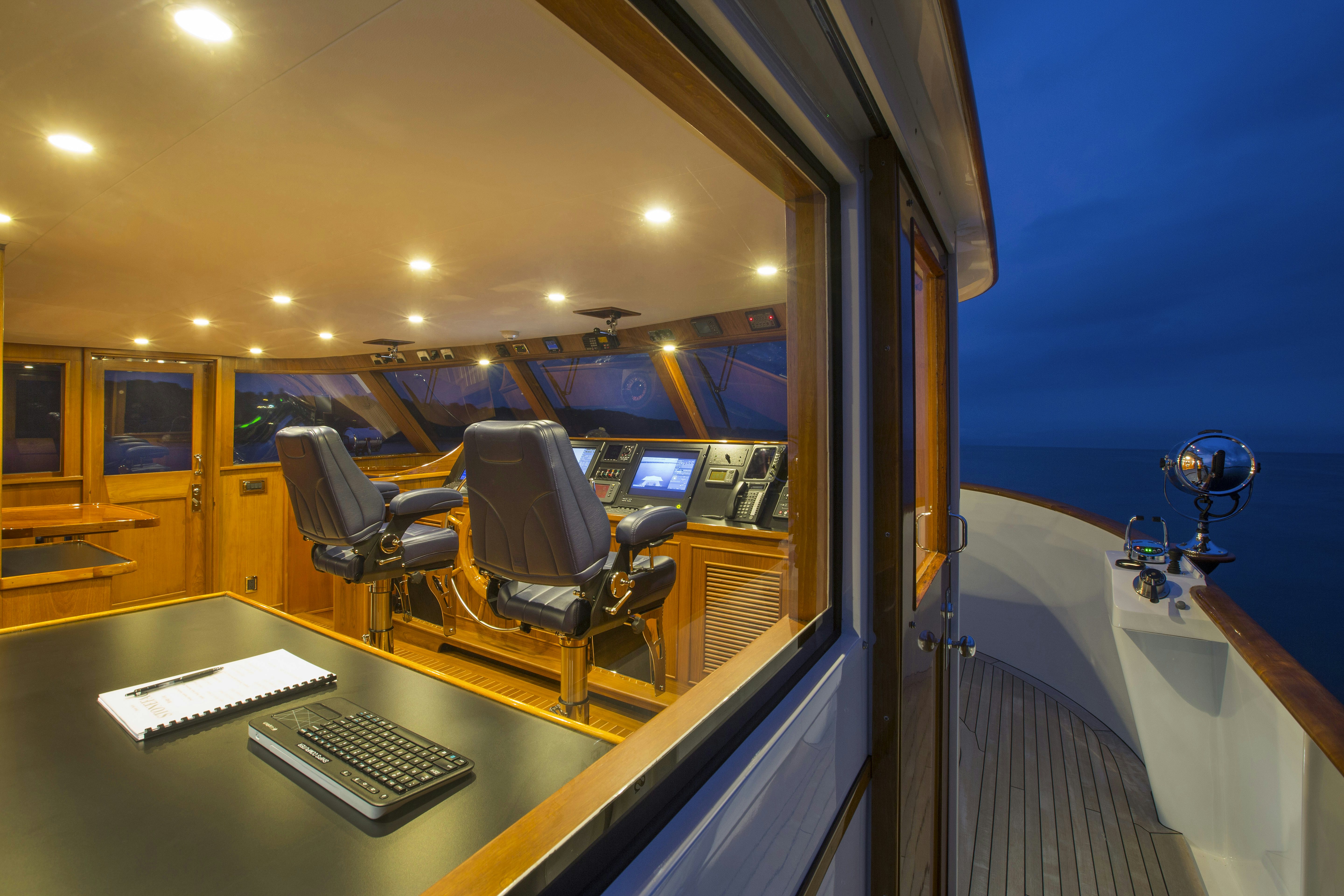 inside of a vehicle aboard STONEFACE Yacht for Sale