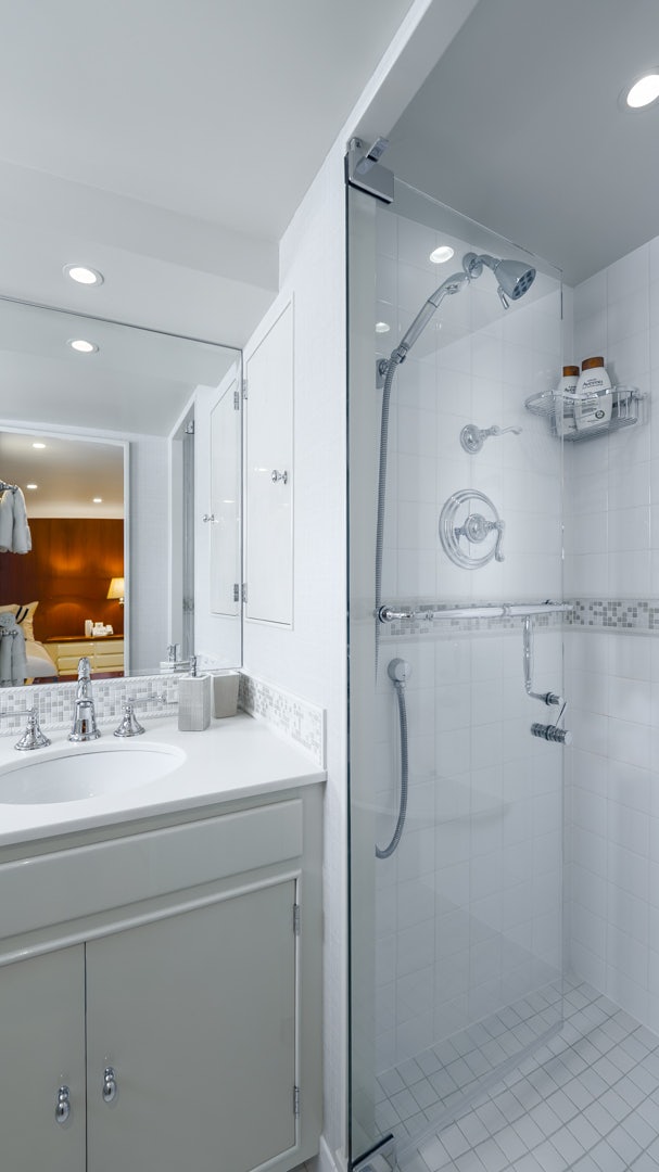 a shower unit in a bathroom aboard STONEFACE Yacht for Sale