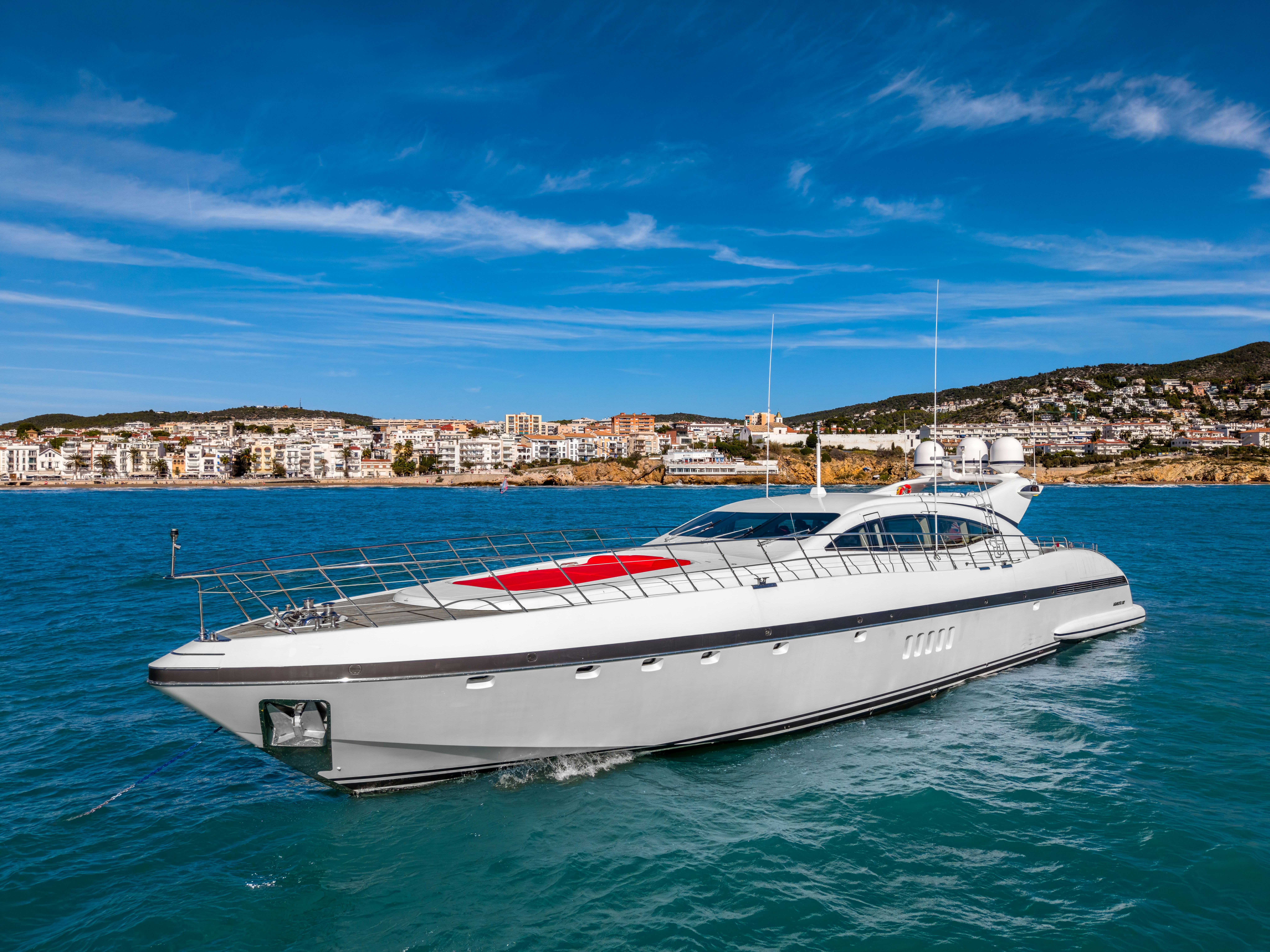 a boat in the water aboard GRAZIADIU Yacht for Sale
