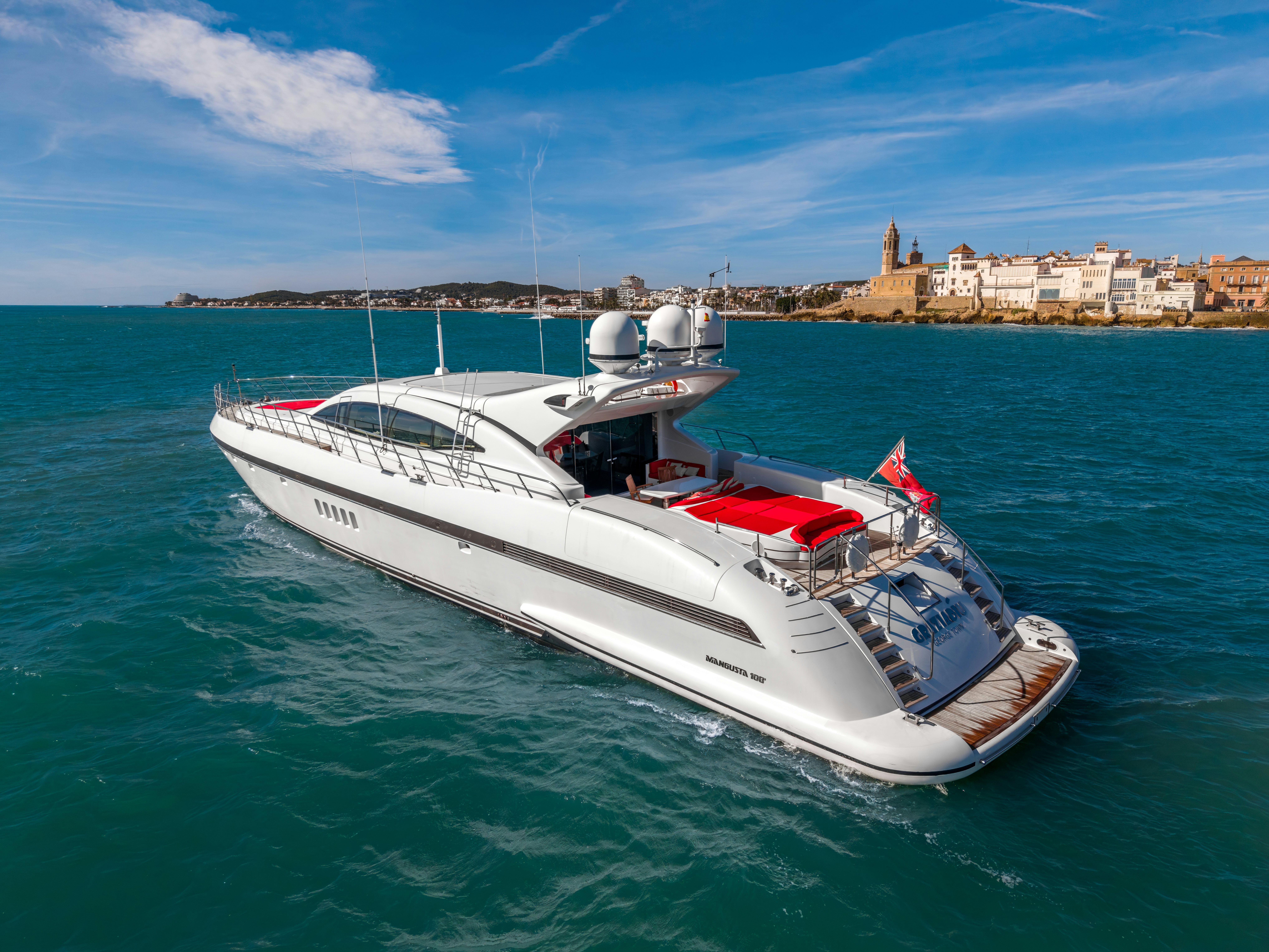 a boat on the water aboard GRAZIADIU Yacht for Sale