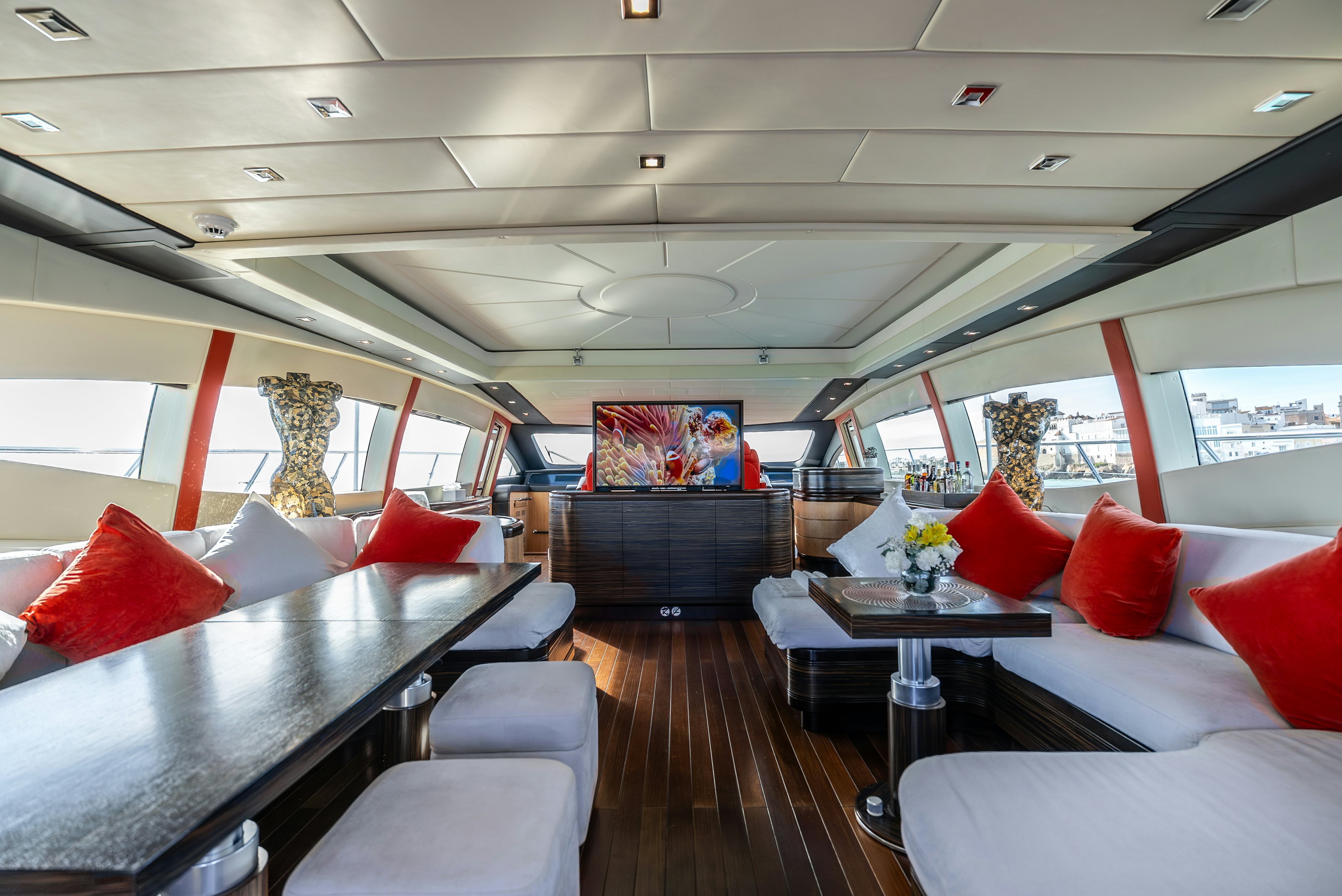 inside of a vehicle aboard GRAZIADIU Yacht for Sale