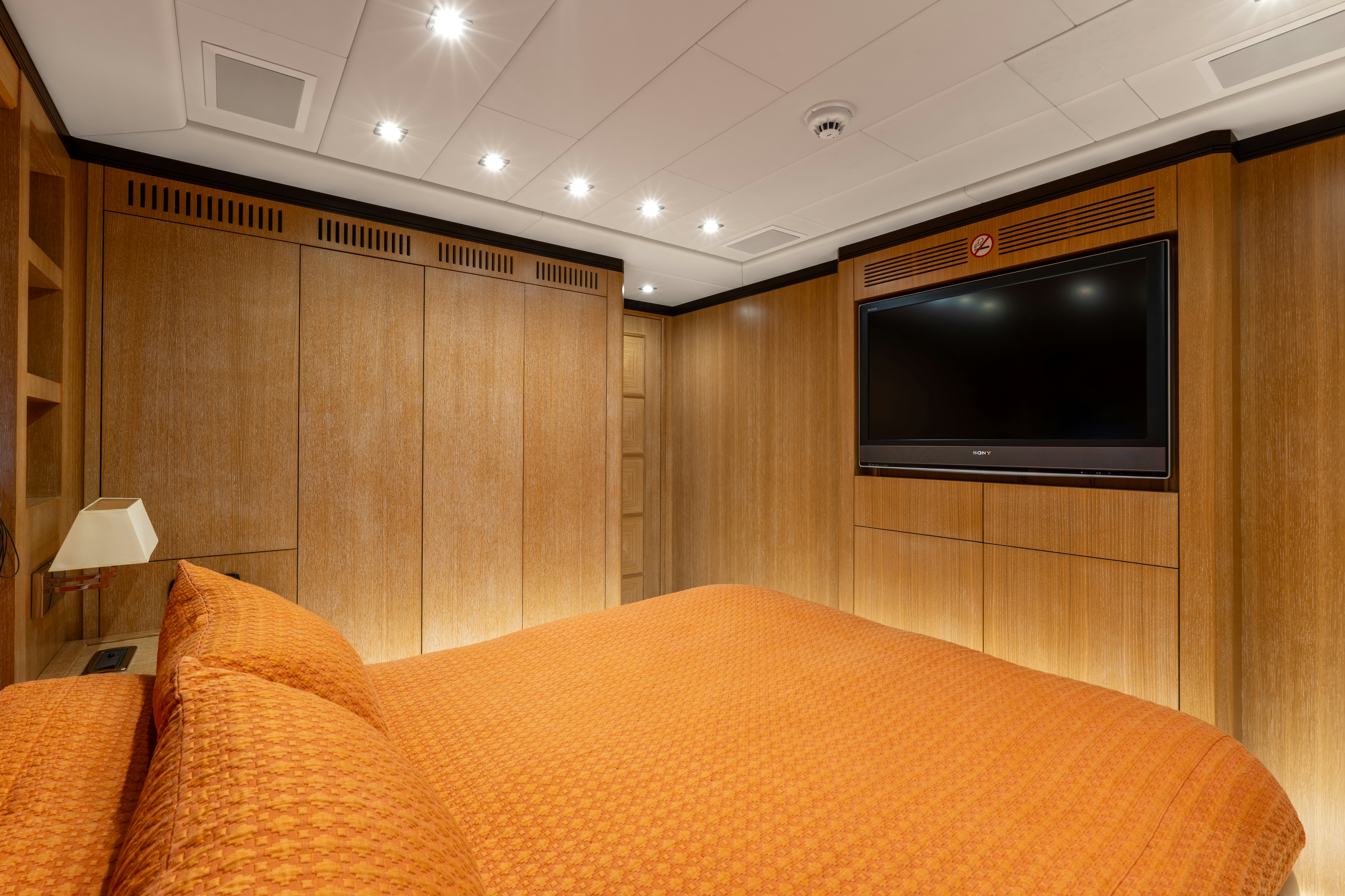 a tv on a wall aboard GRAZIADIU Yacht for Sale