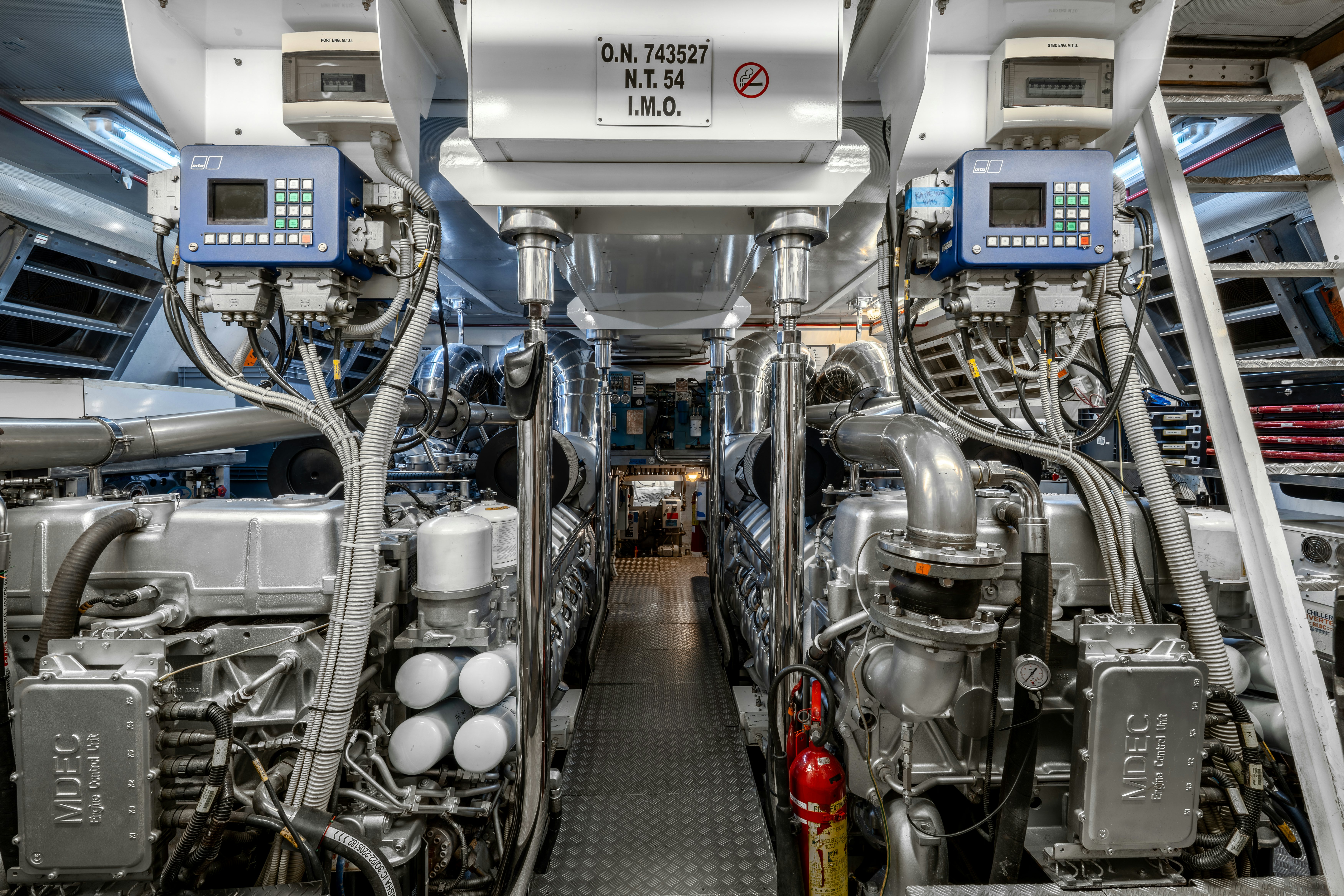 a room with machinery aboard GRAZIADIU Yacht for Sale