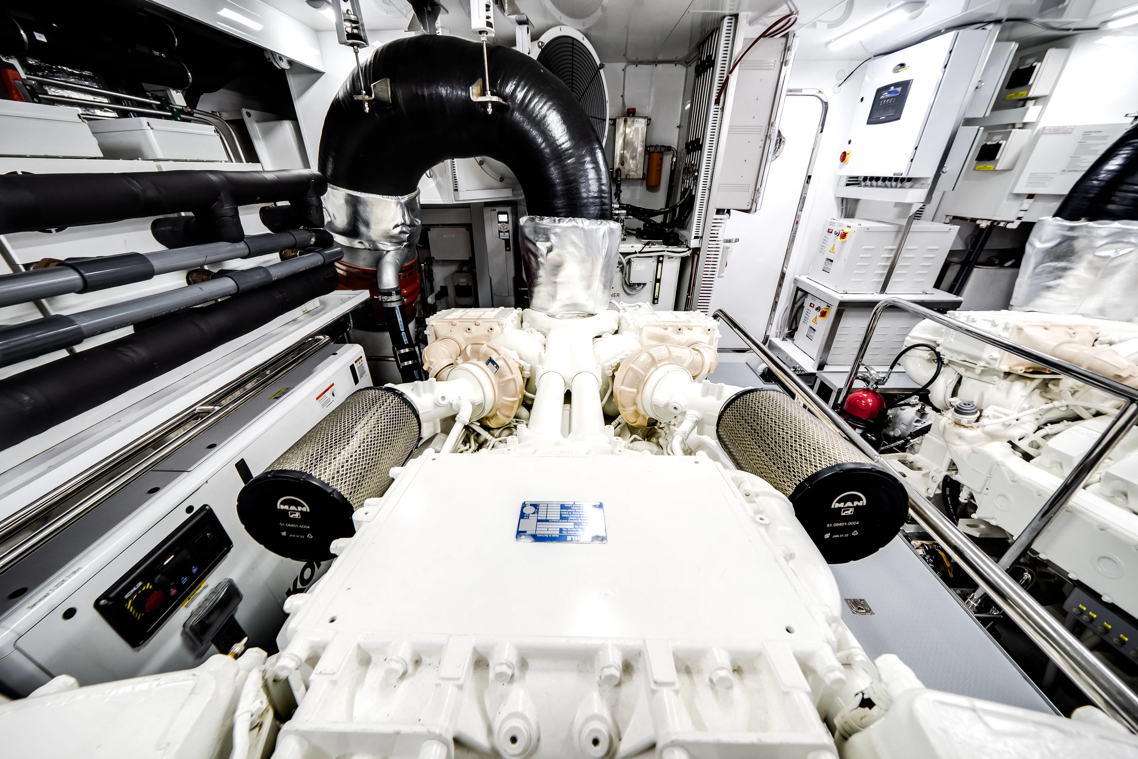 a machine in a factory aboard STILL WATERS Yacht for Sale