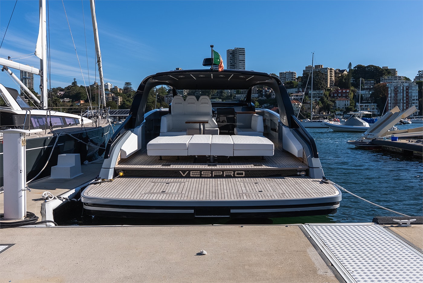a boat on the water aboard VESPRO 55 Yacht for Sale