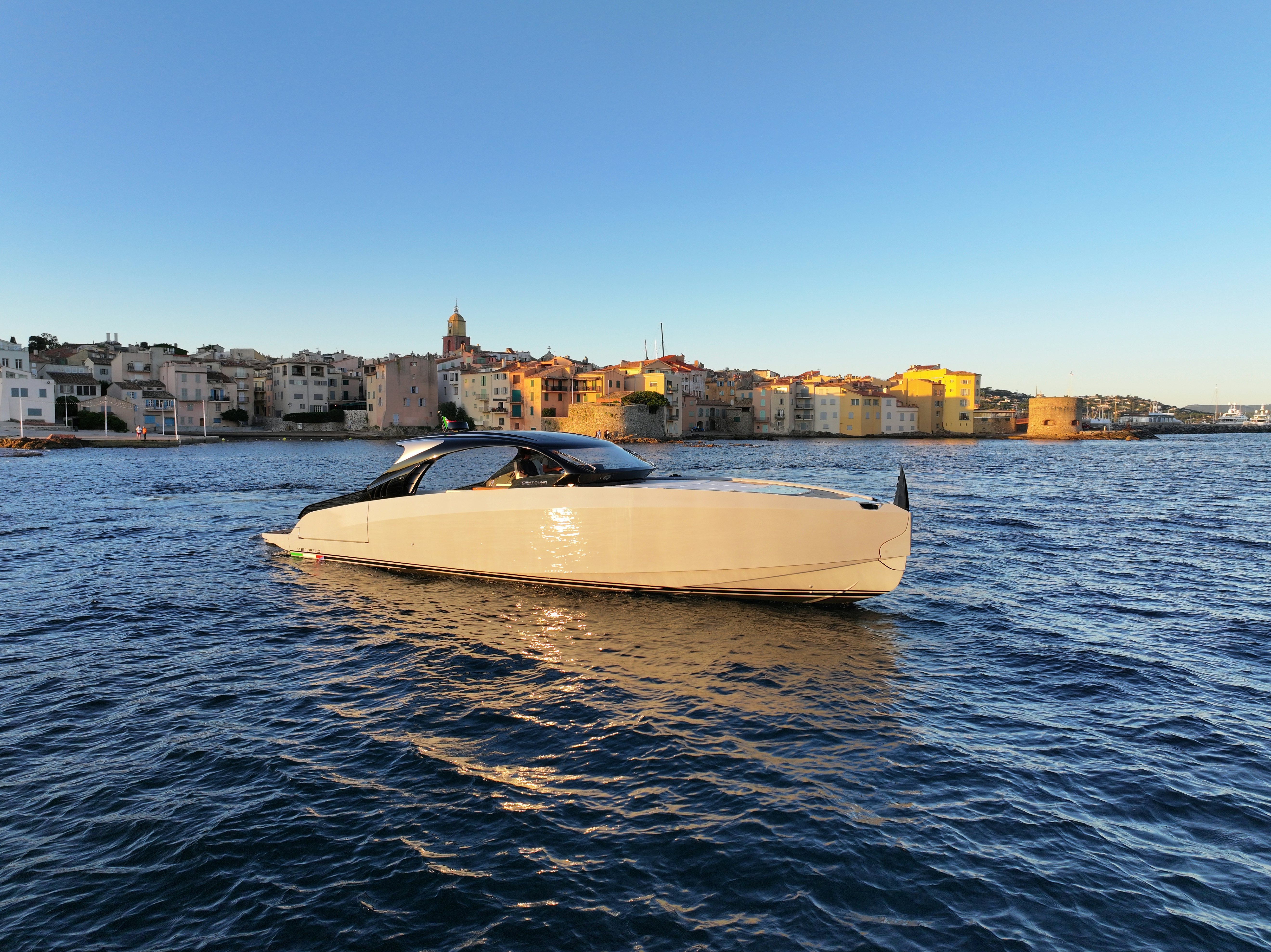 a boat in the water aboard VESPRO 55 Yacht for Sale